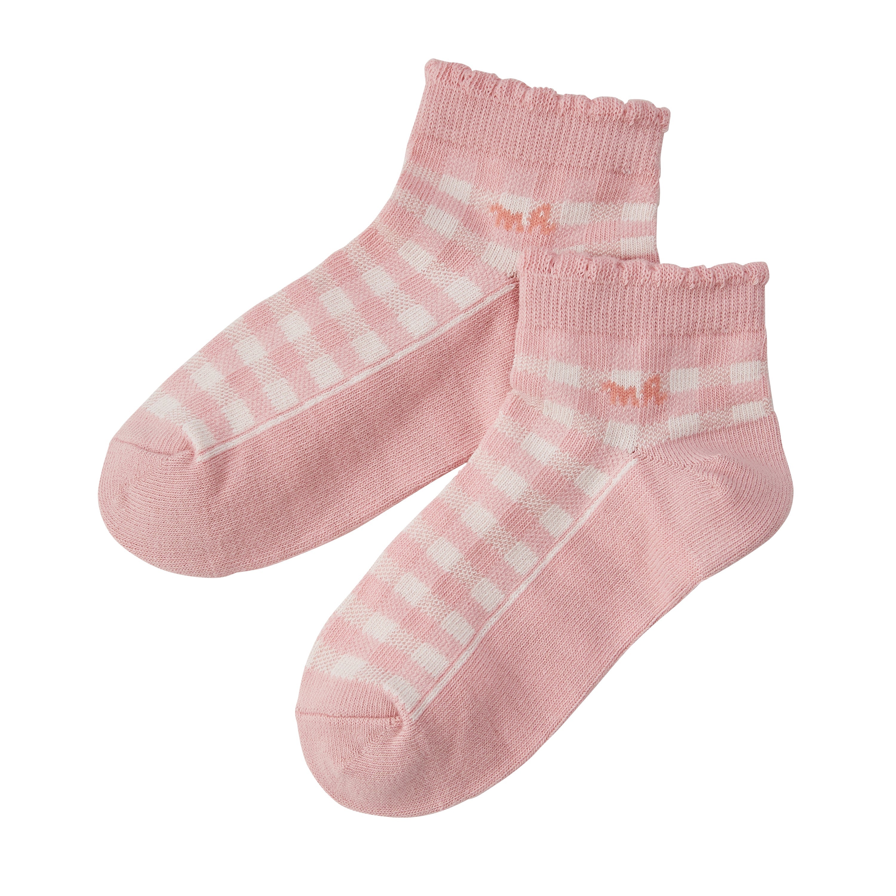 MIKI HOUSE 3 pack Sock set-pink/white stripe