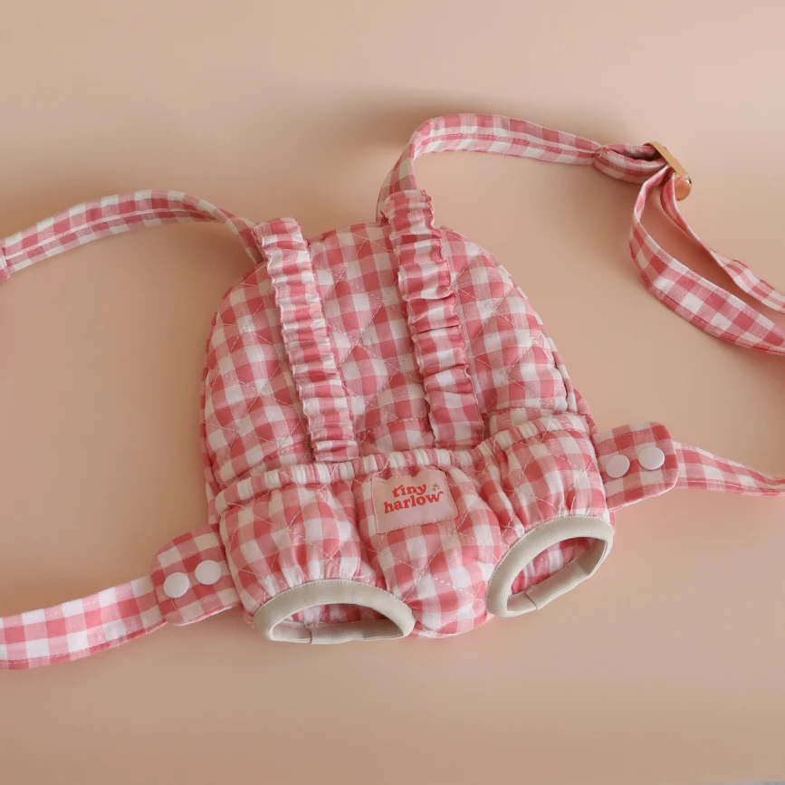 Shine on me Distribution - Doll Carrier - Pink gigham - Tiny Harlow