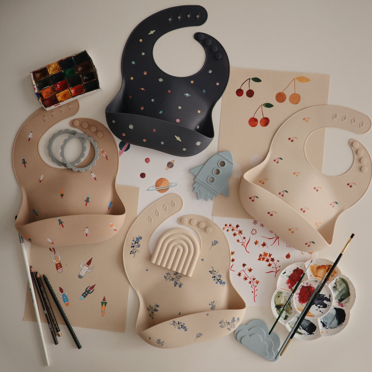 Silicone Baby Bib mushie