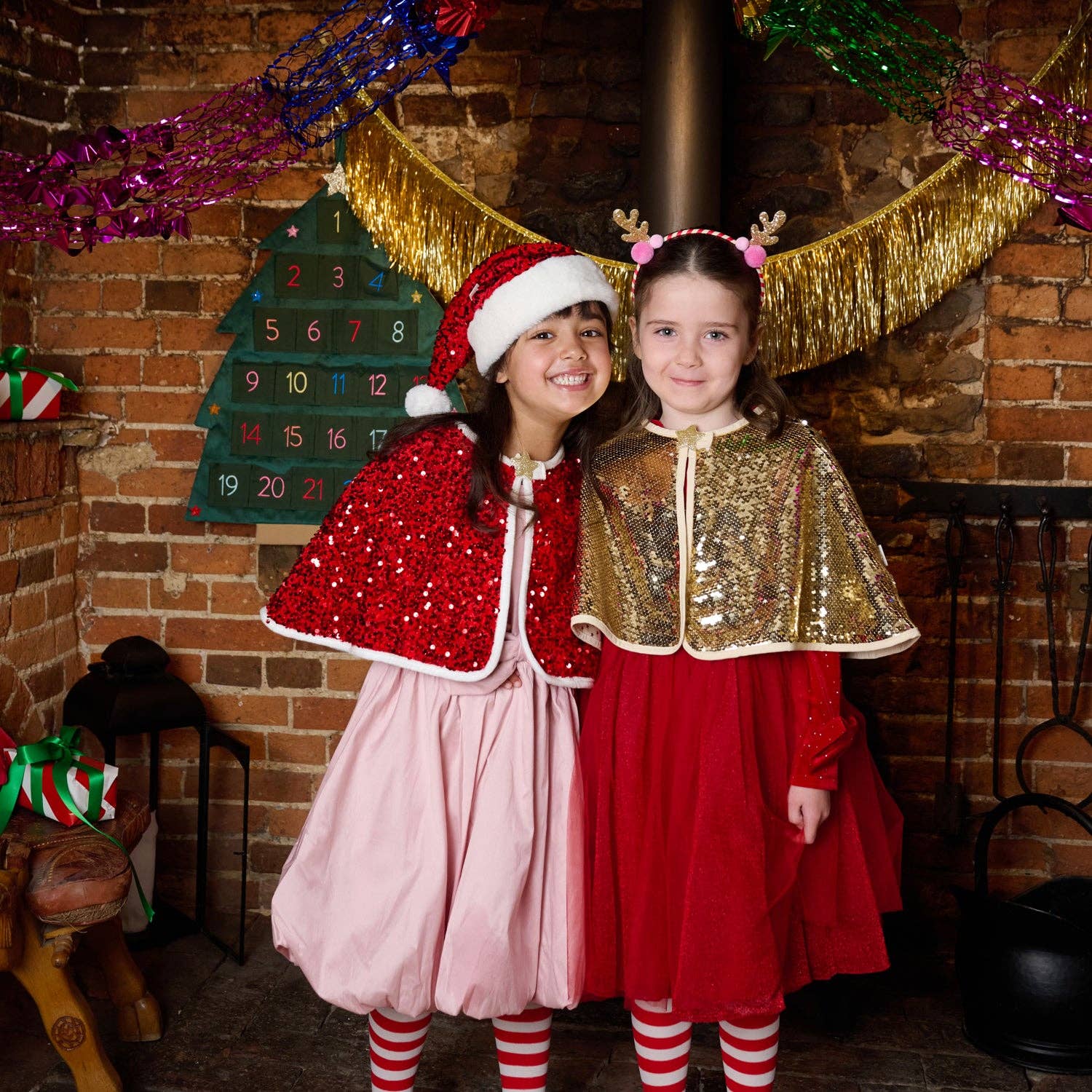 Rockahula - Jolly Santa Sequin Velvet Hat (3-10 Years)