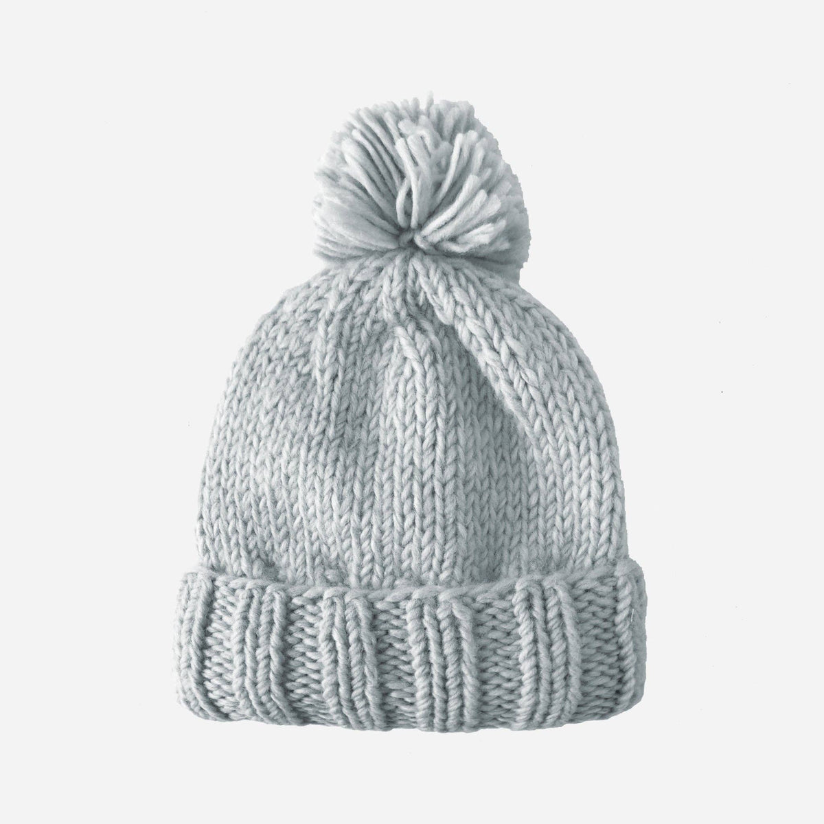 The Blueberry Hill - Classic Pom Hat Bowie Grey Winter Baby Kid Beanie Holiday: M 2-5y