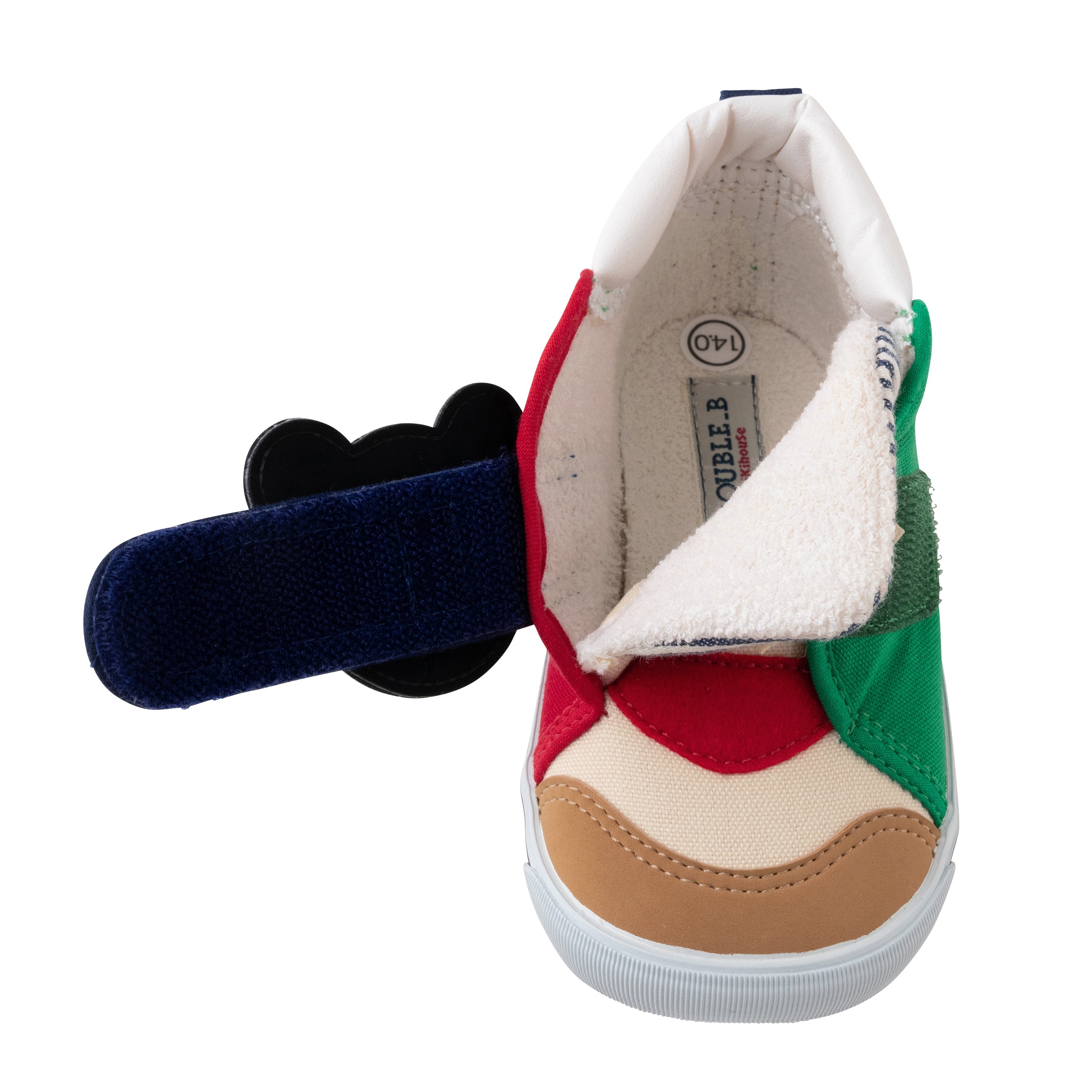 MIKI HOUSE DOUBLE_B Baby Shoes – Color Block (63-9302-821)