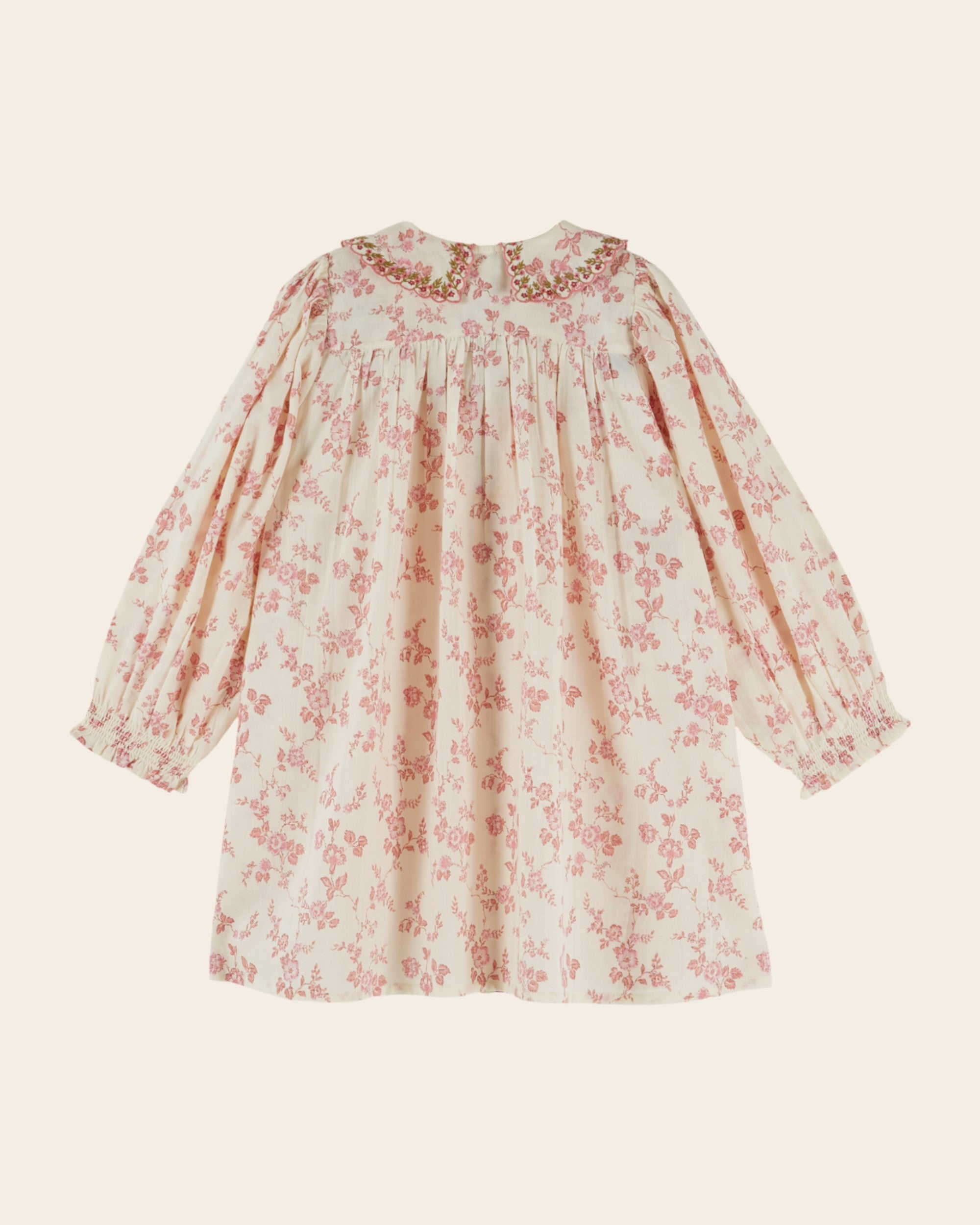 Emile et Ida Rosalie Floral Embroidered Smocked Dress