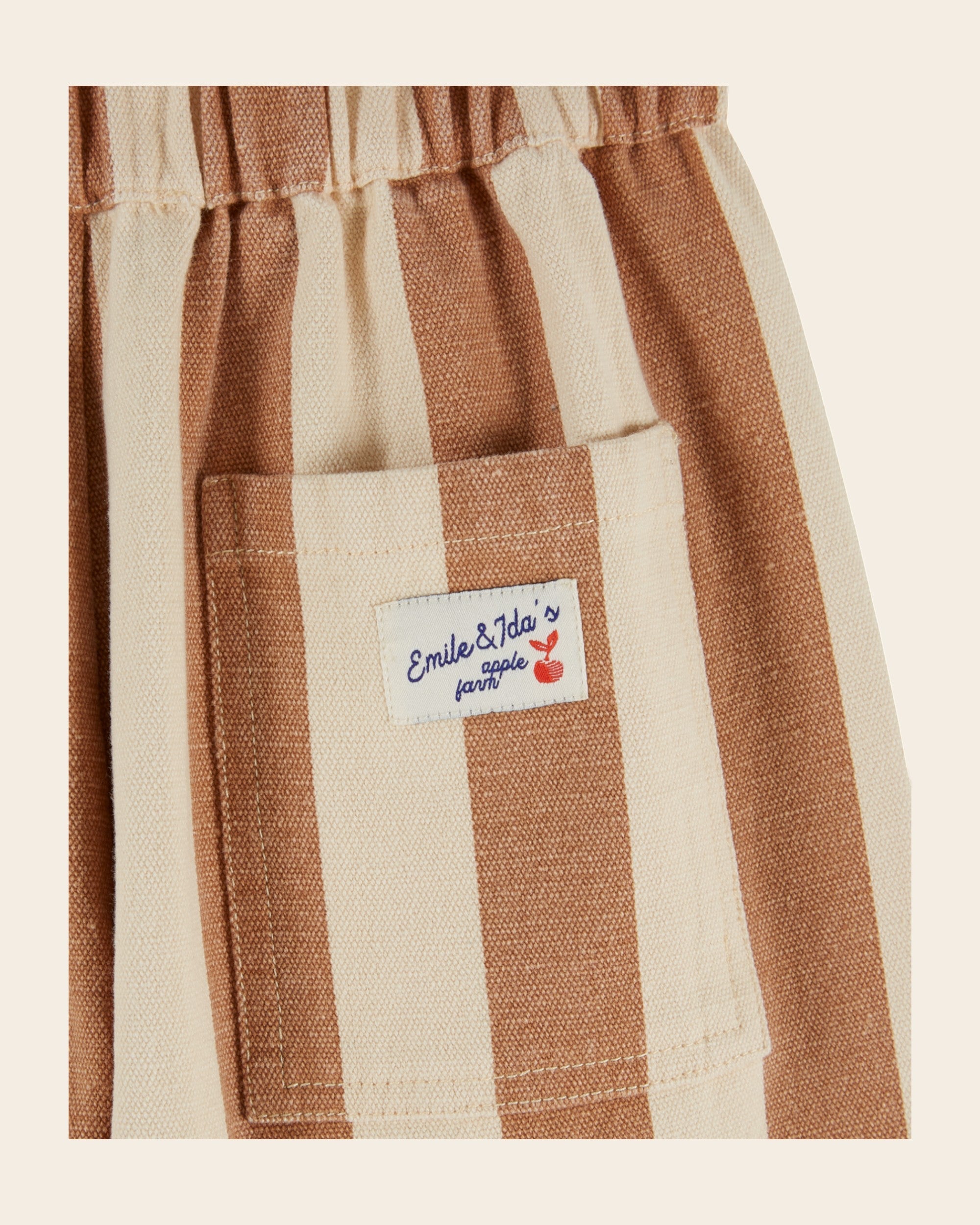 Emile et Ida Cream Stripe Canvas Pants