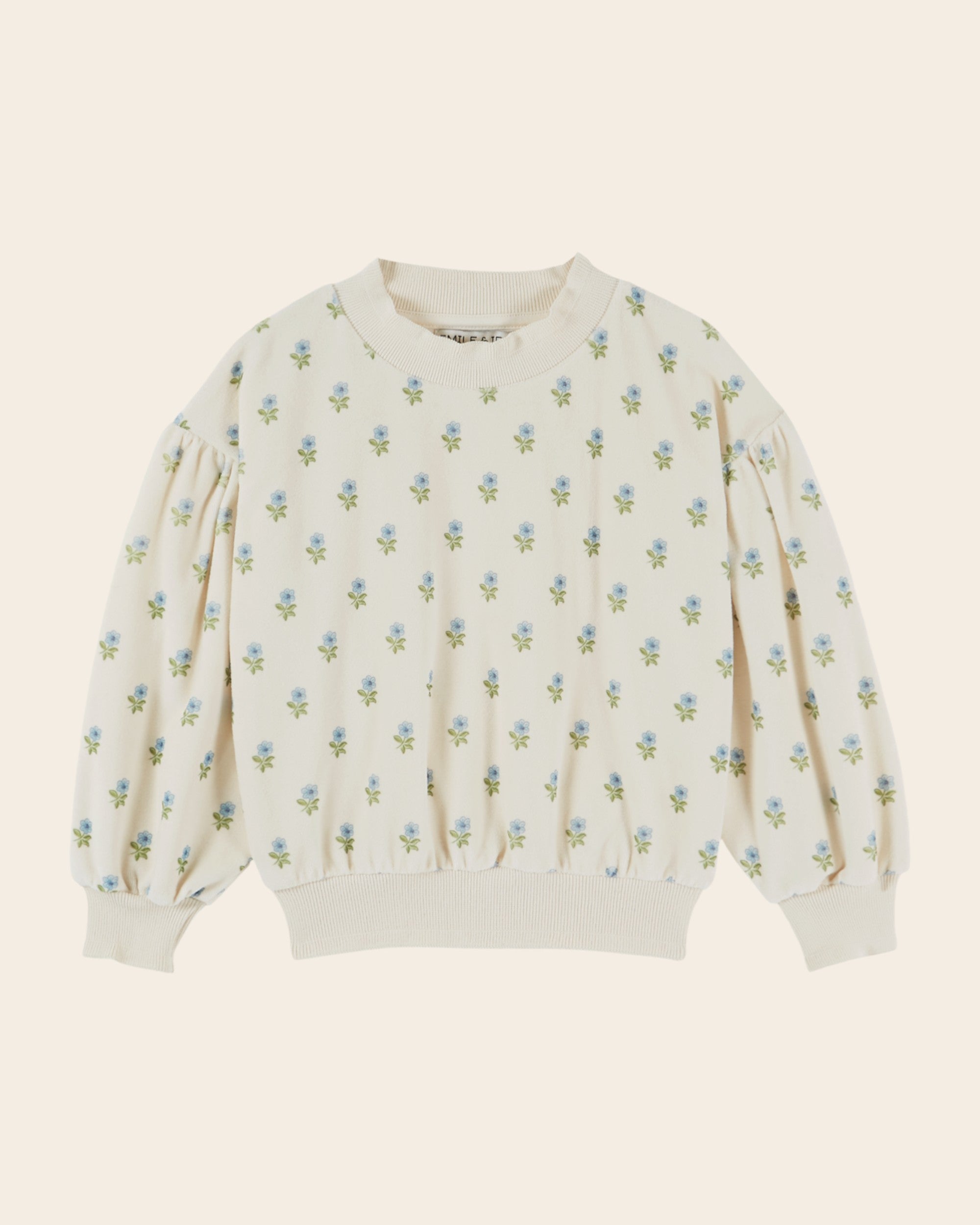 Emile et Ida Scarlet Floral Velvet Sweatshirt