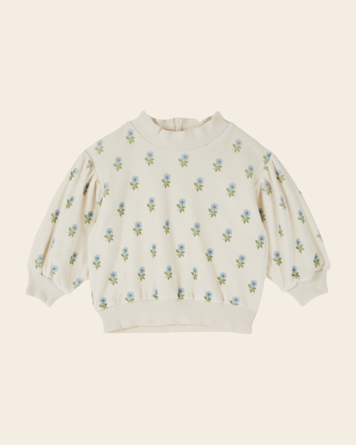 Emile et Ida Scarlet Floral Velvet Sweatshirt