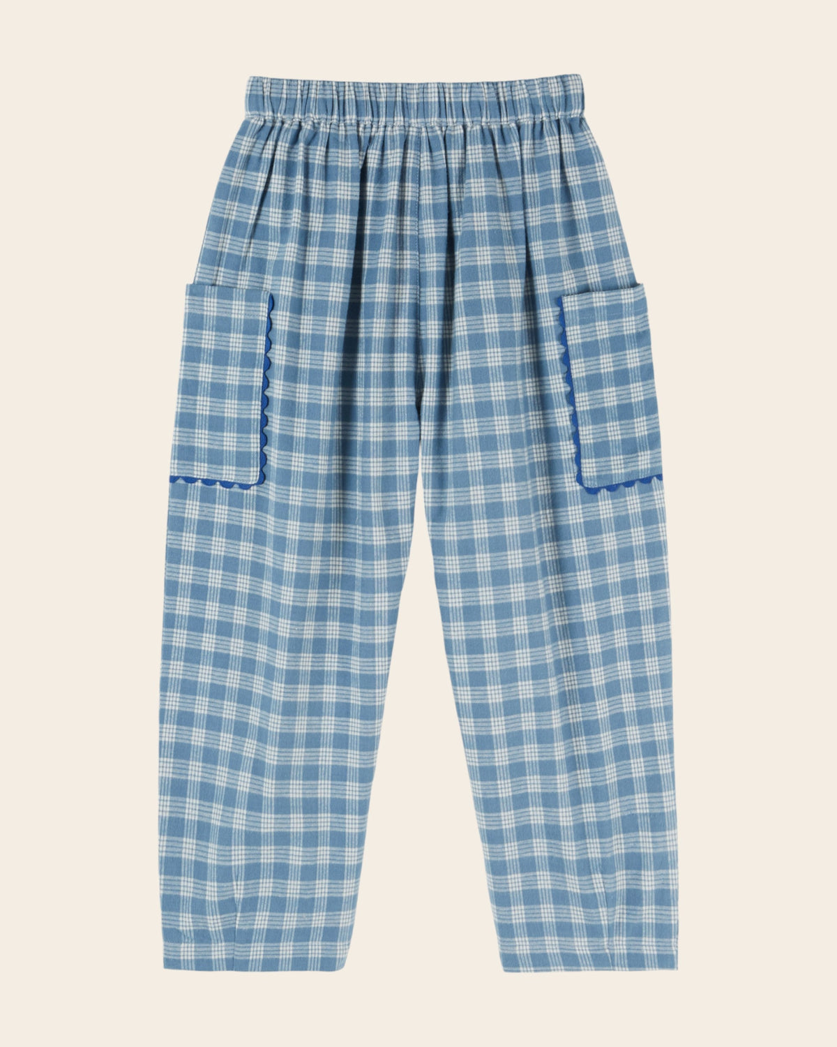 Emile et Ida Celestine Check Embroidered Pocket Pants