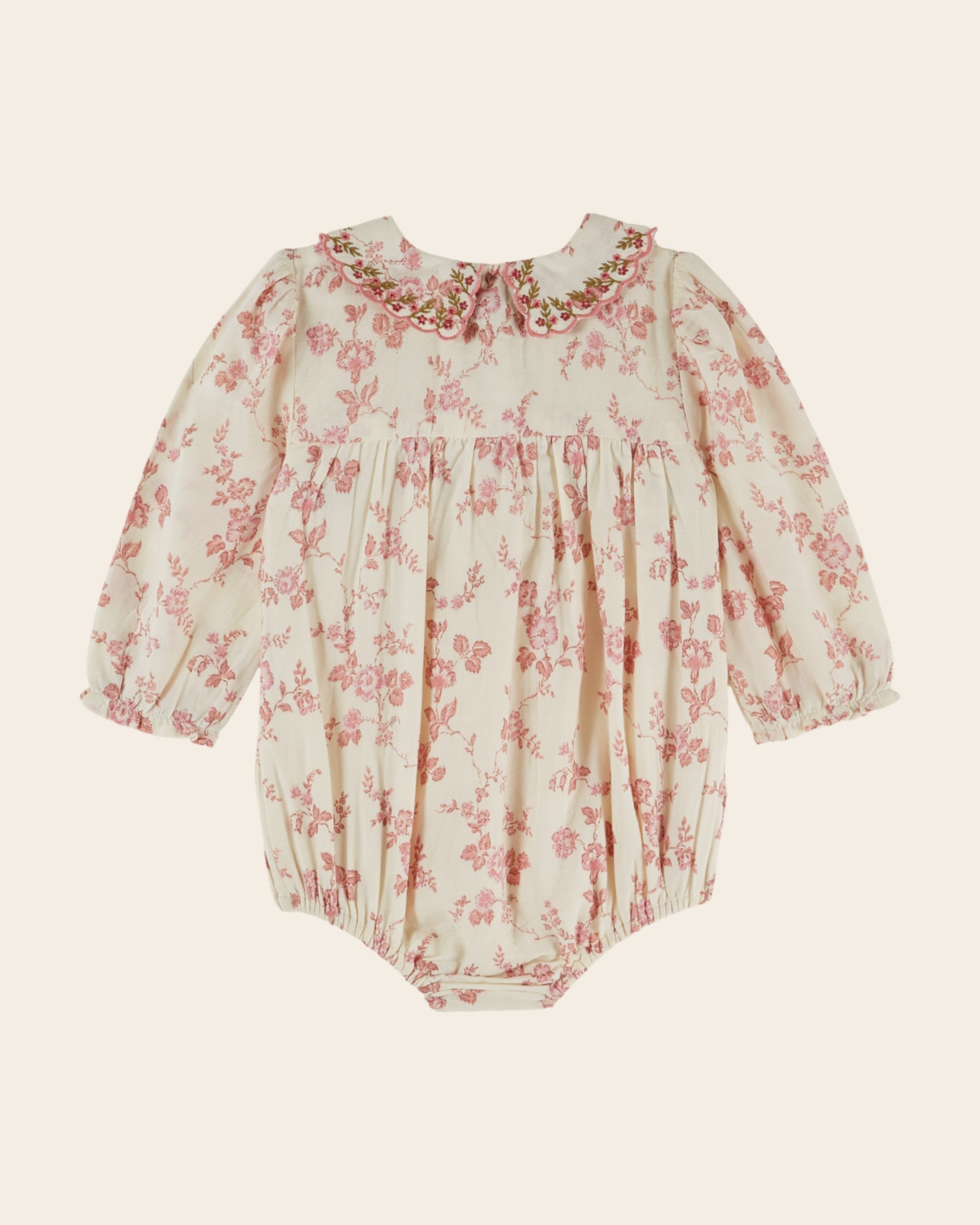 Emile et Ida Rosalie Floral Smocked Baby Romper
