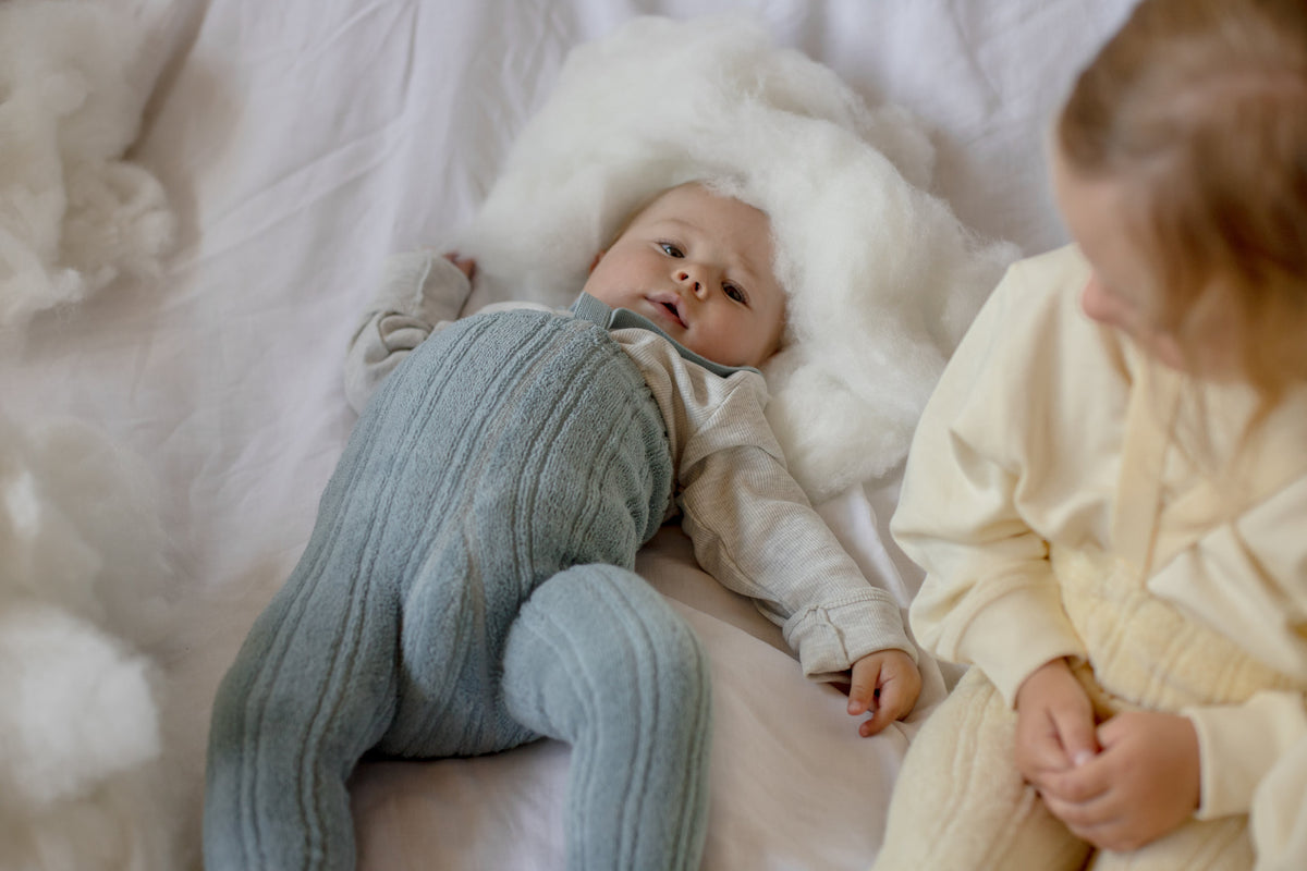 Silly Silas Granny Teddy Misty Blue Footed — official lifestyle view 3