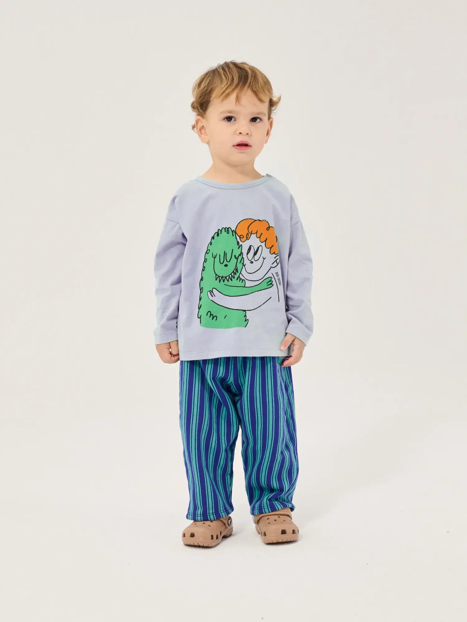 Bobo Choses Hug Hairy Monster T-Shirt - Light Blue - Bobo Choses detail