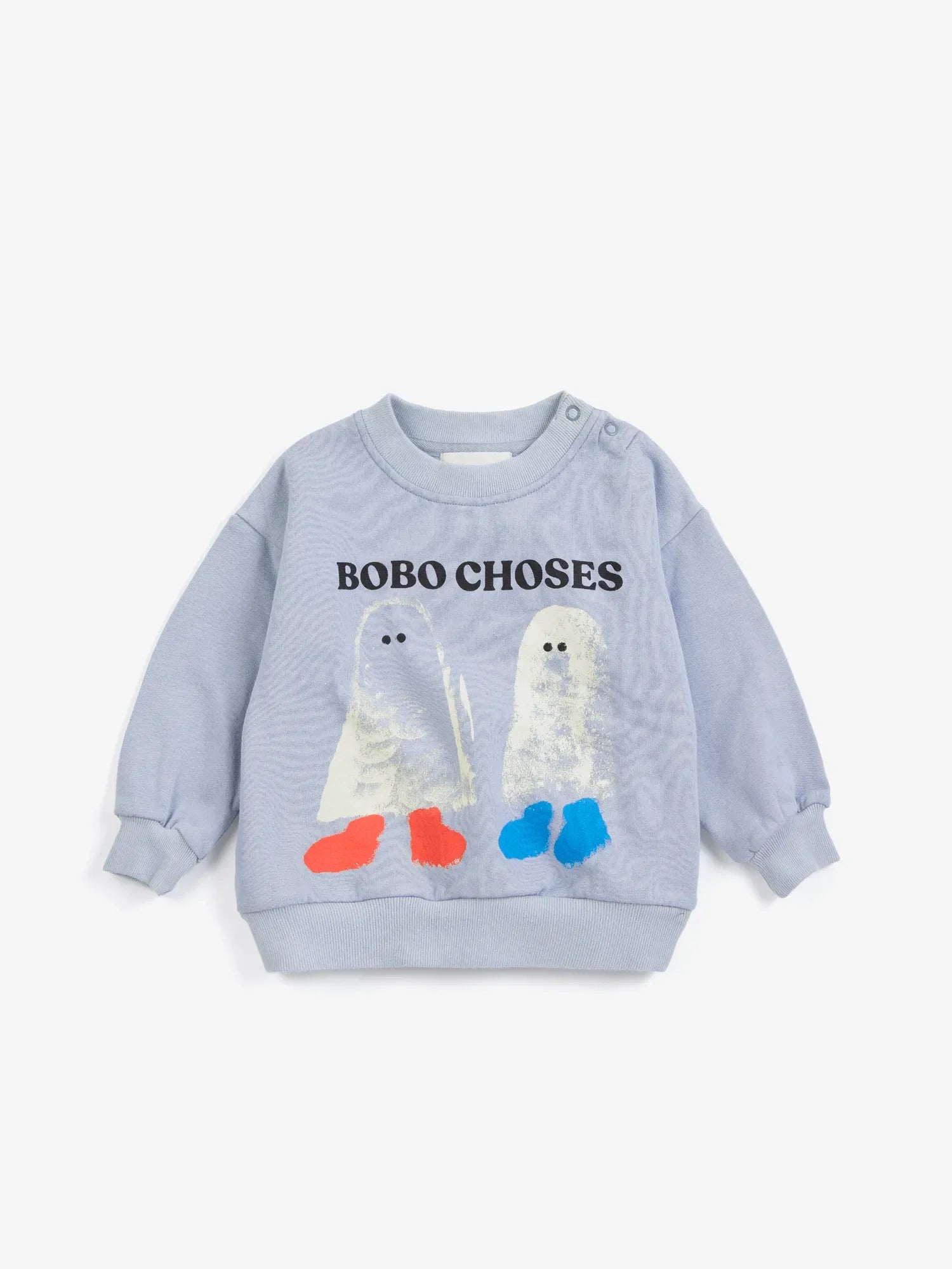 Bobo Choses Booty Ghosts Sweatshirt - Light Blue - Bobo Choses front view