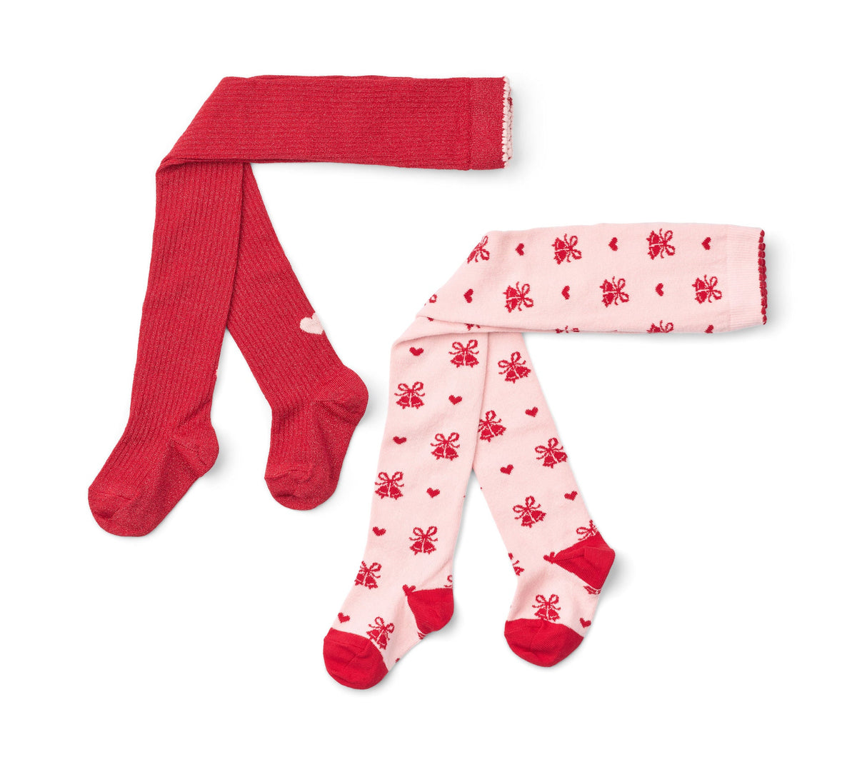 Flöss Vera Tights 2-Pack - Pink-Red Glitter product view