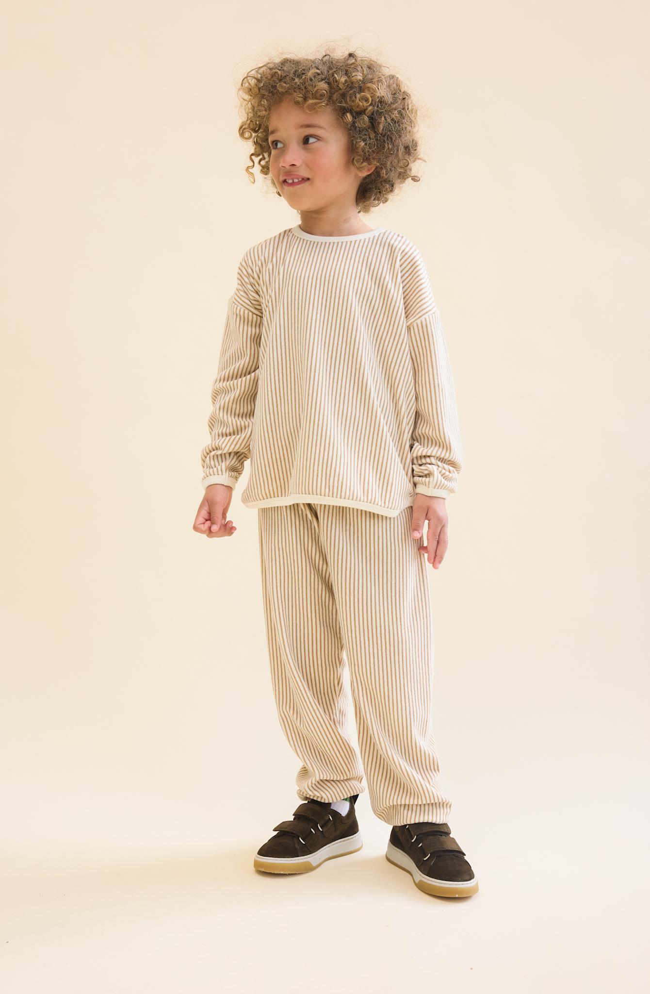 Flöss Nohr Sweatpants - Light Brown Stripe