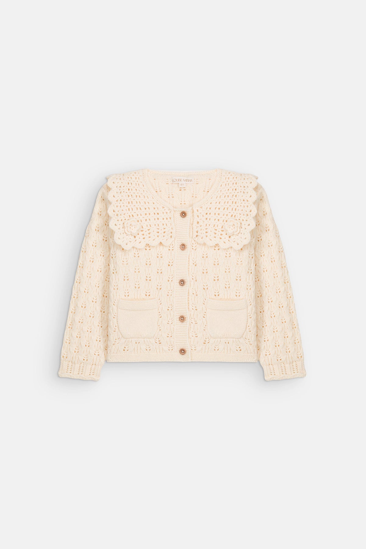 Louise Misha Anouchka Cardigan in Cream, product view