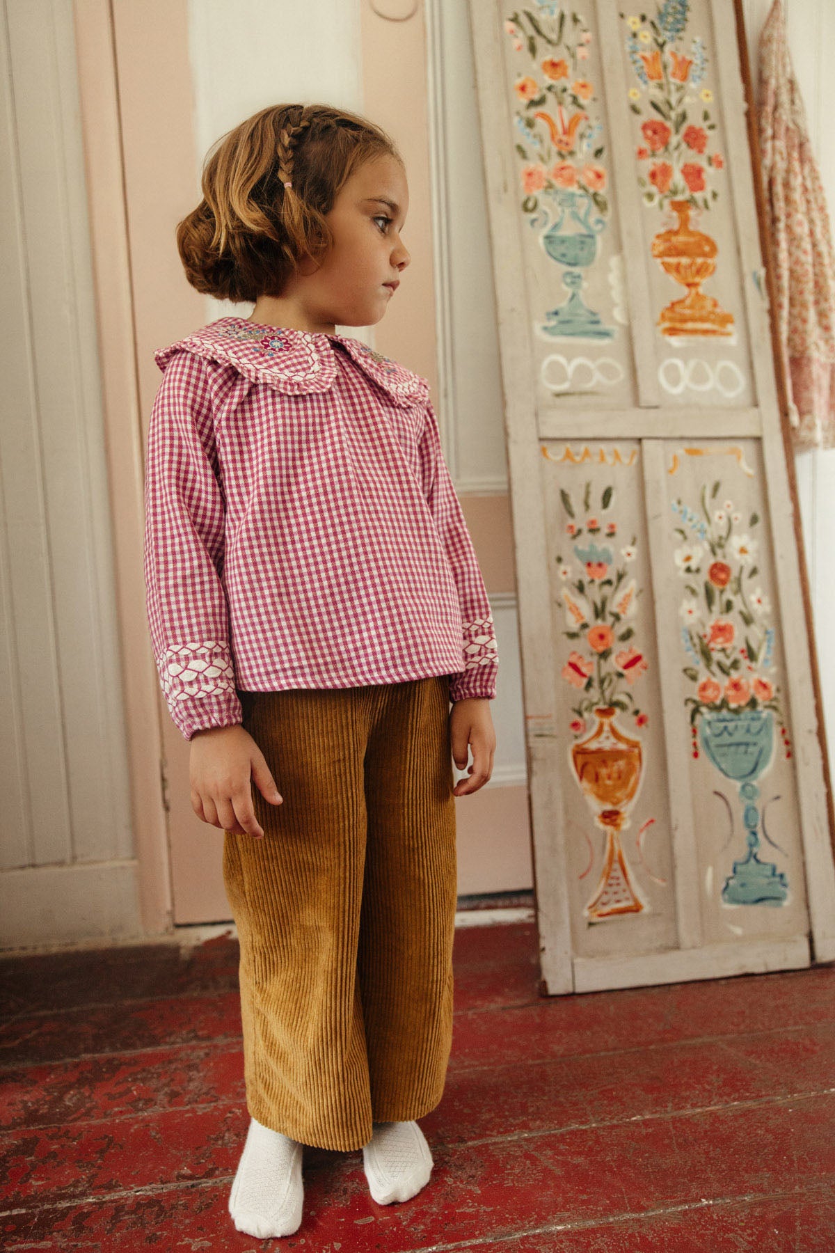 Louise Misha Blouse Clea – Raspberry Checks