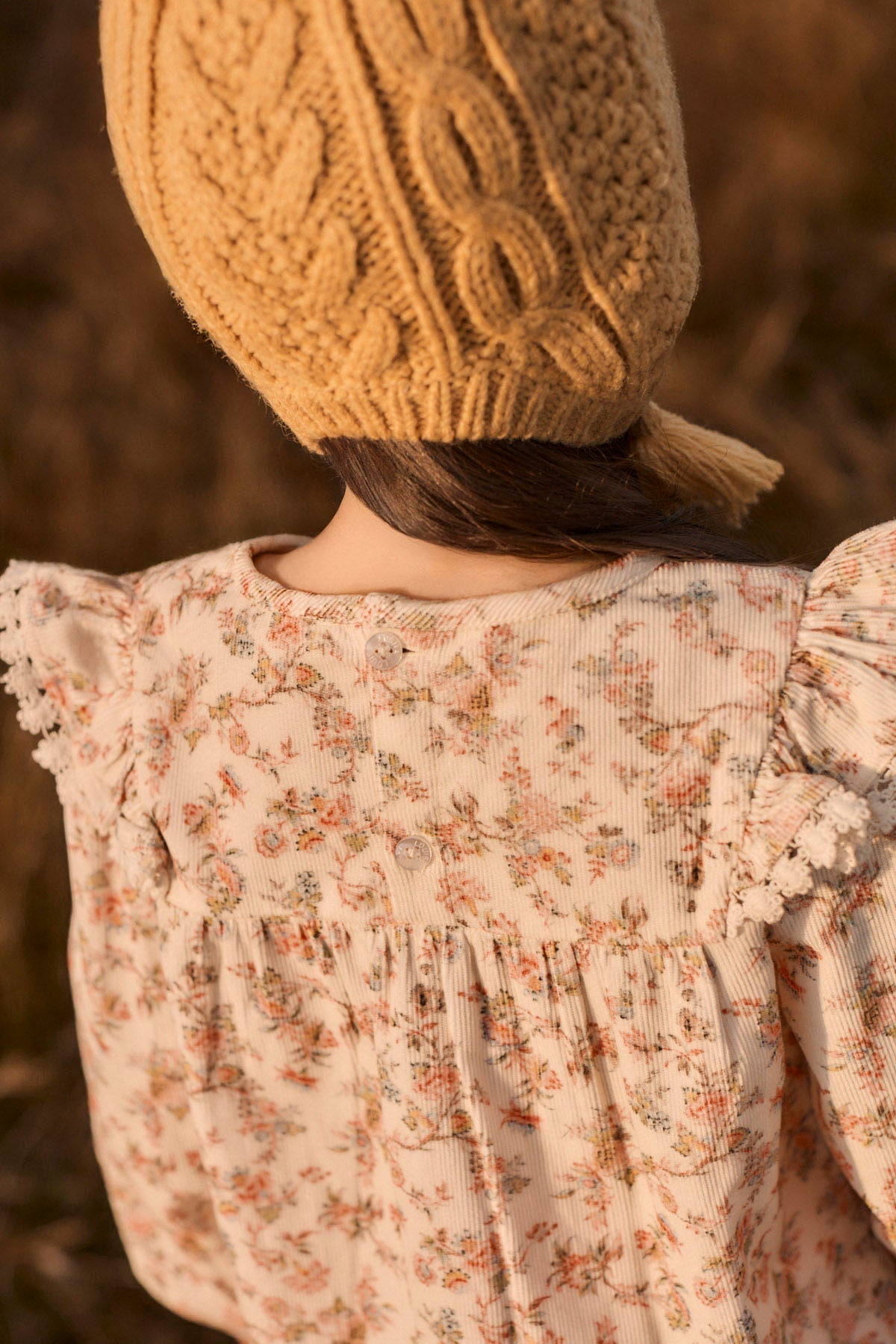 Louise Misha Bella Blouse in Carnation Vale Cream, coordinated look
