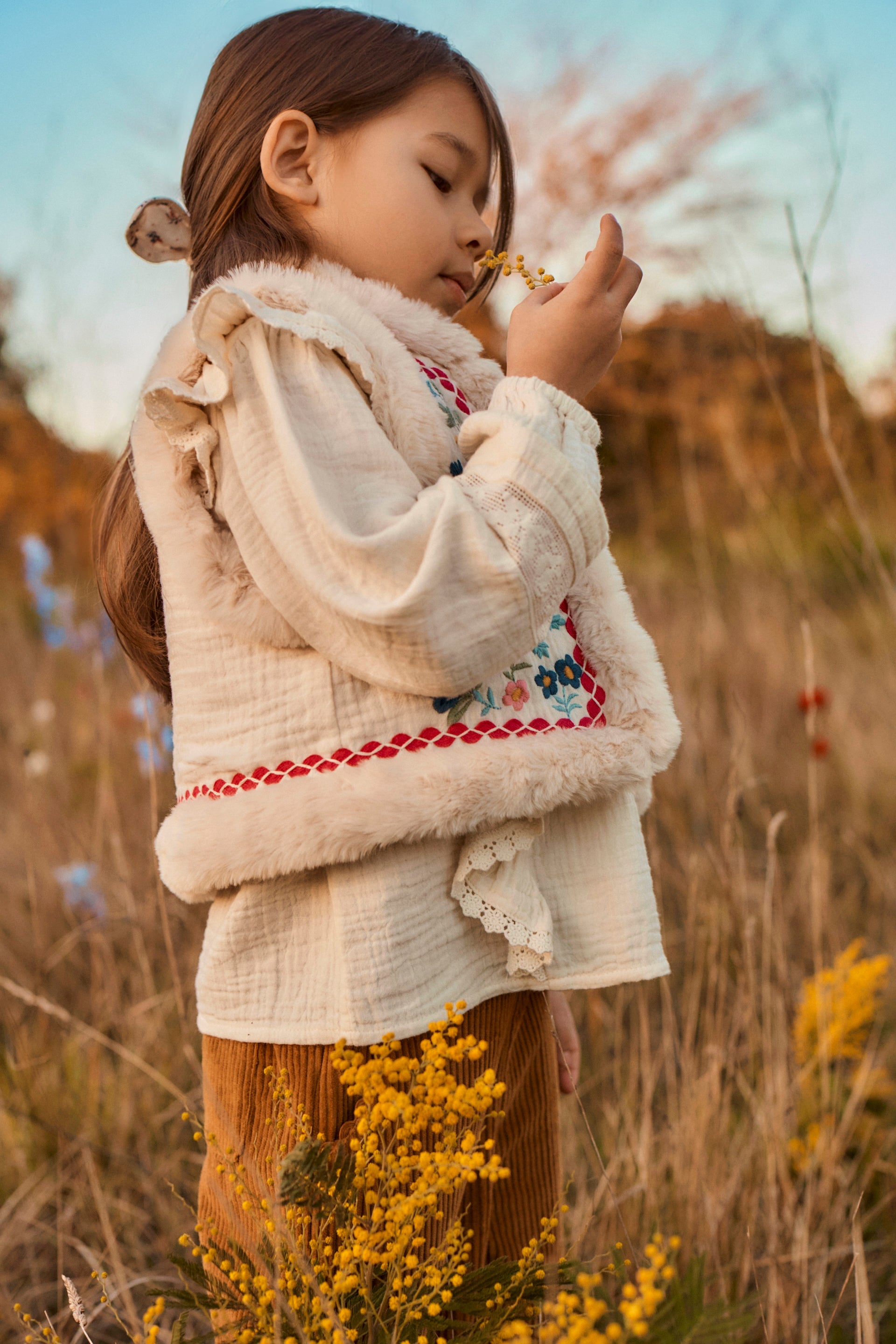 Drop 2 Louise Misha Librana Reversible Vest - Cream