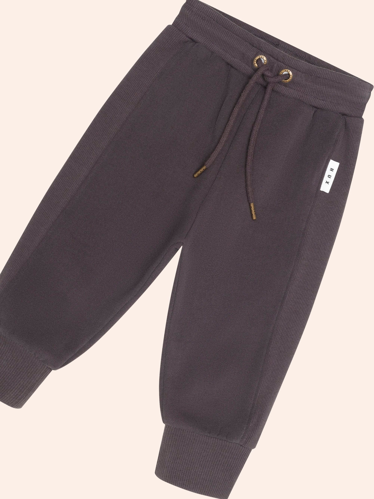 Huxbaby Soft Black Moto Trackpant