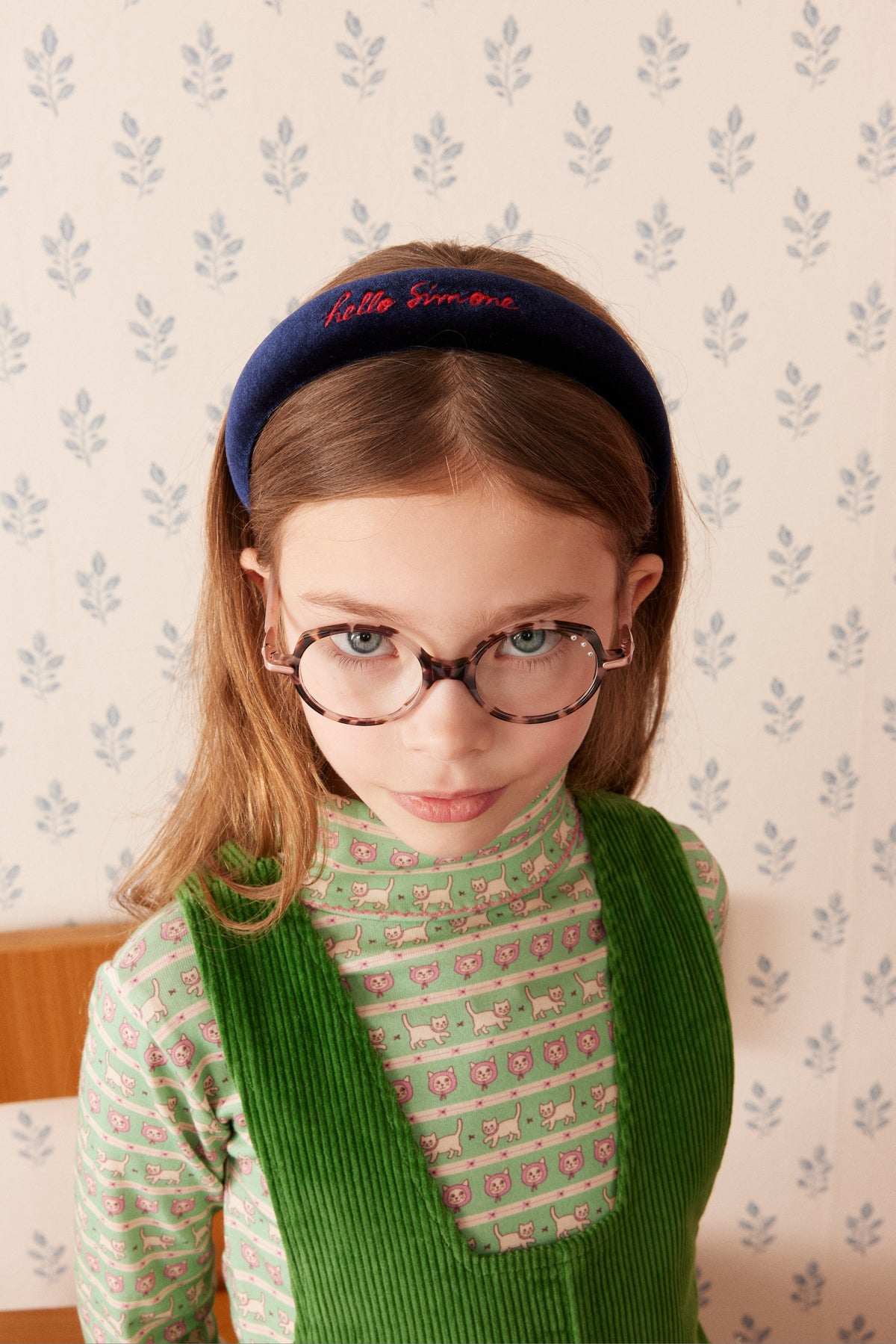 Hello Simone Twiggy Turtleneck Top in Kitty Aqua - worn look