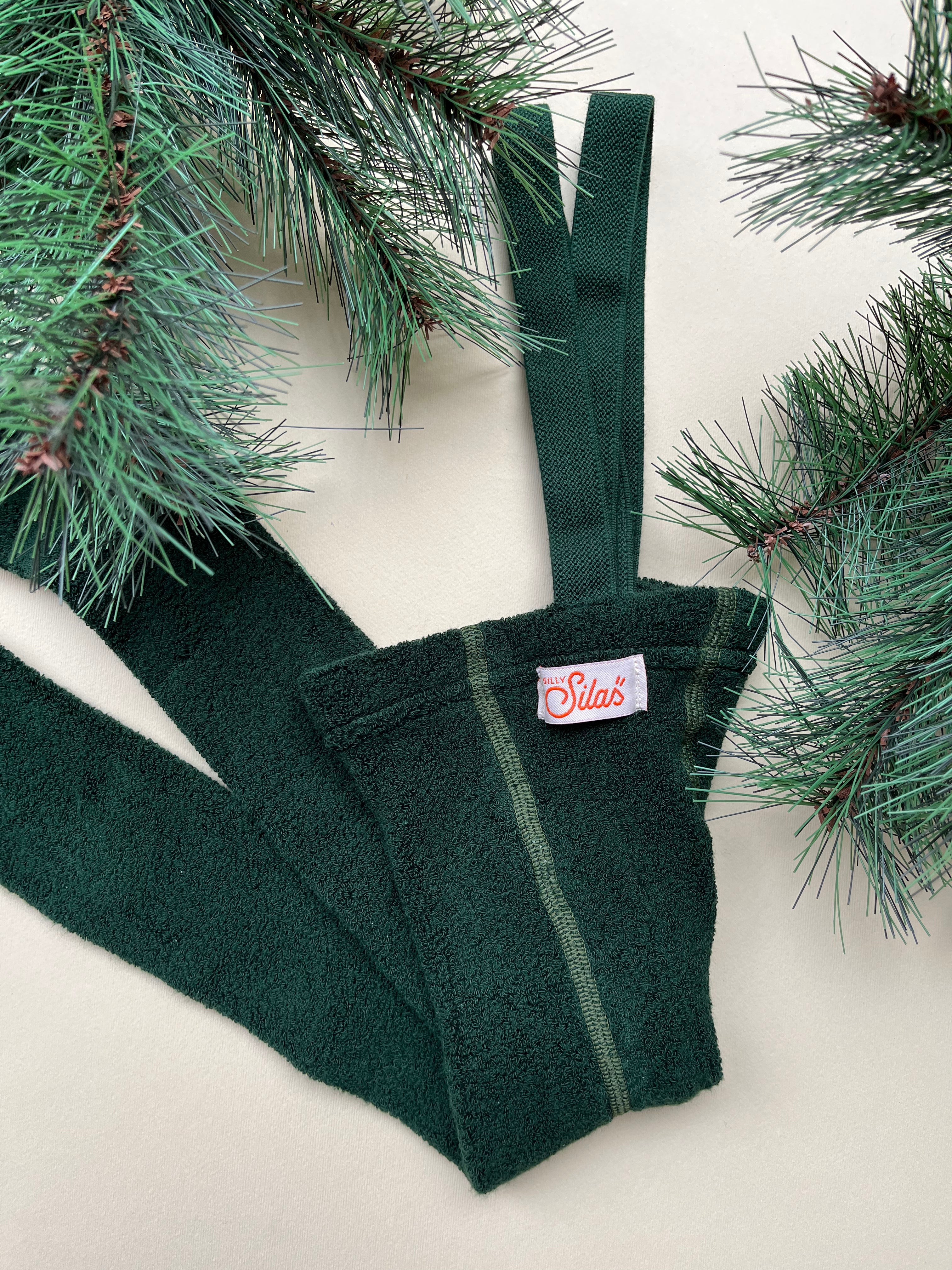 Silly Silas Teddy Dark Forest Green Footed