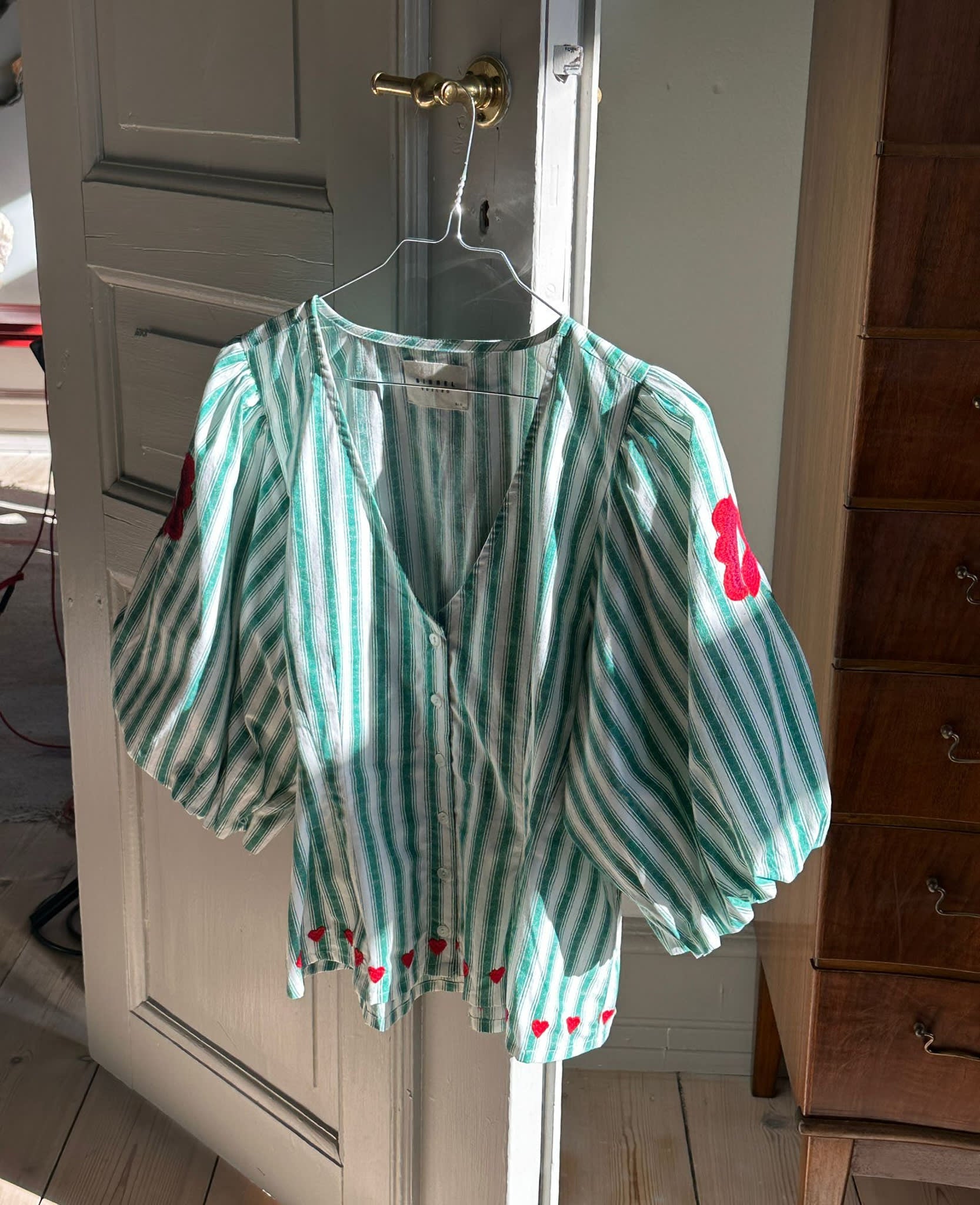 Sissel Edelbo Lotta Shirt - Green Stripes