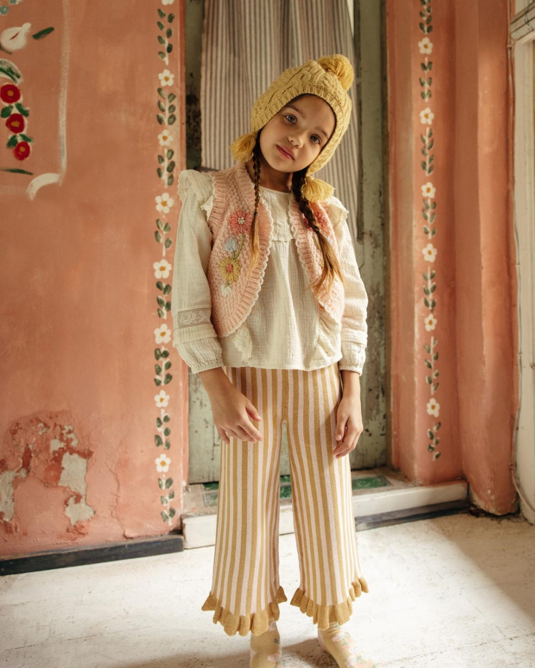 Louise Misha Salia Striped Knit Pants – Honey Blush