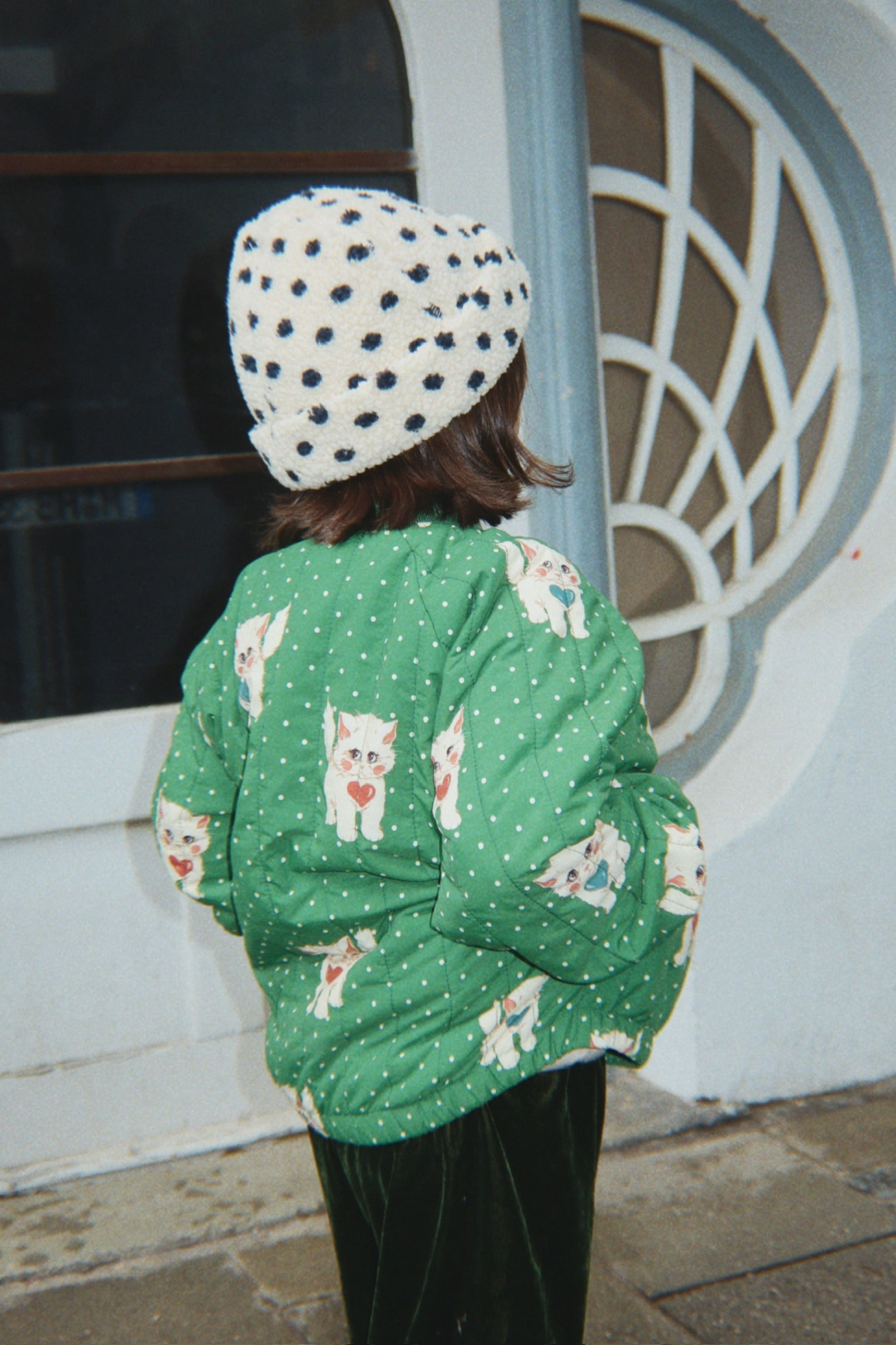 JUNO PRINTED BOMBER JACKET - dot miao verde