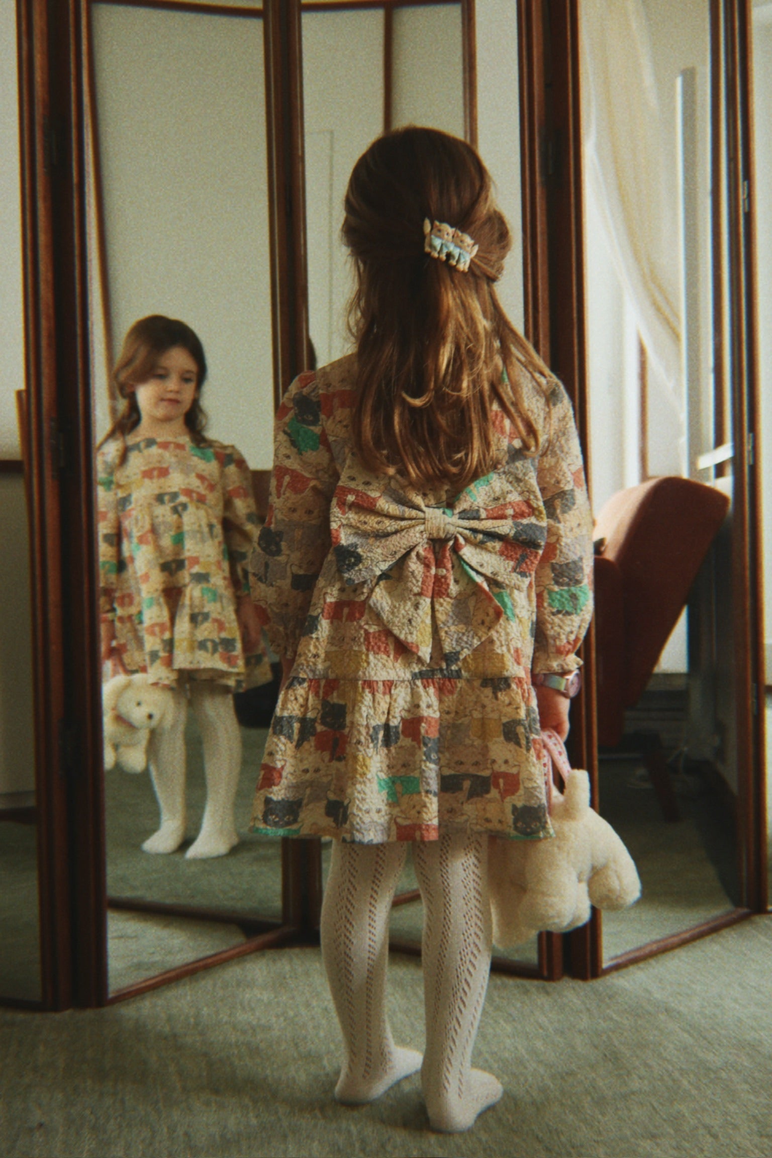 Konges Sløjd Elin Long Sleeve Bow Dress - Like Cats and Dogs - image 1