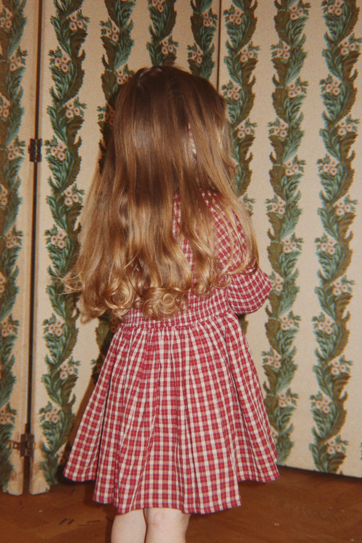 Konges Sløjd Elin Smock Dress - Brick Check by Konges Sløjd