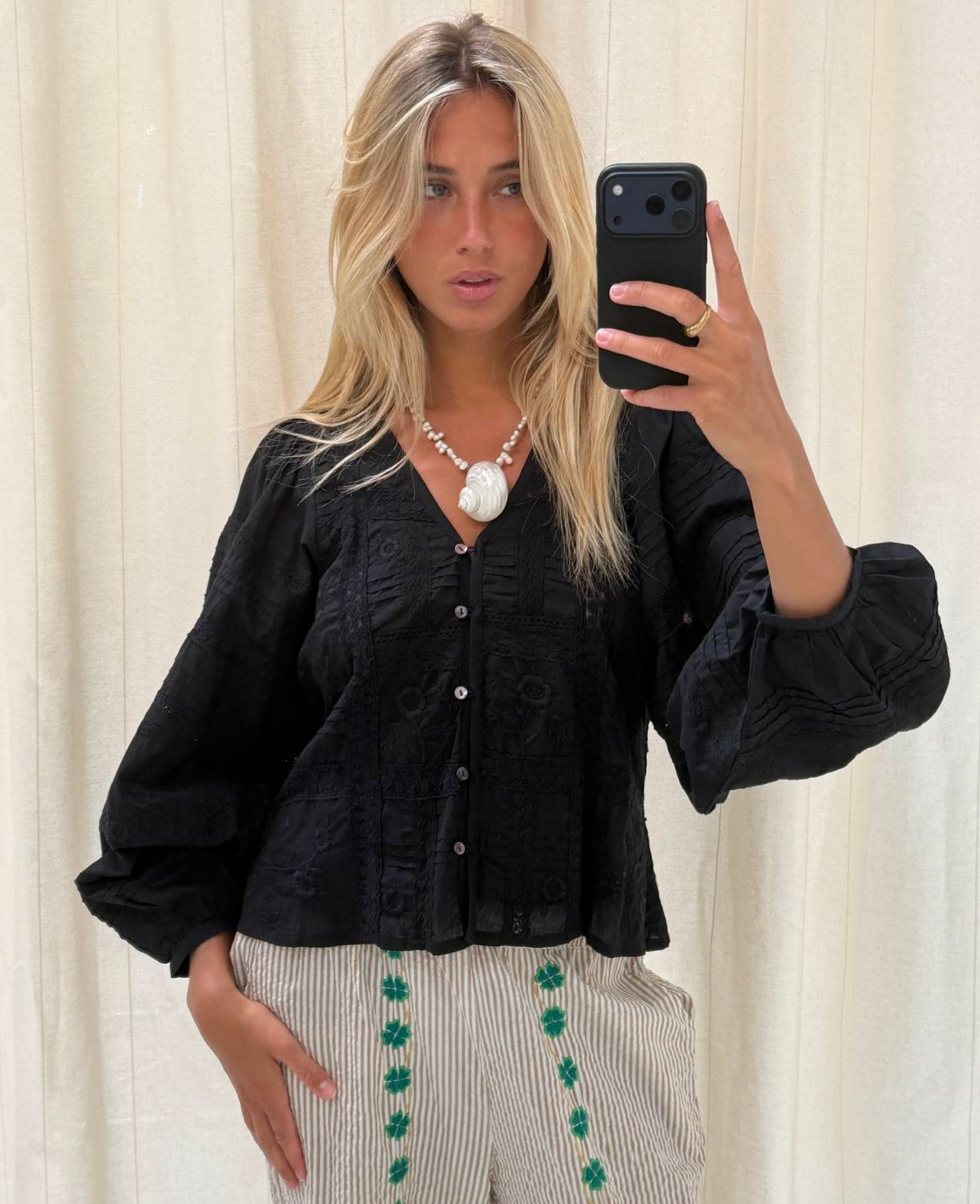 SISSEL EDELBO Mabel Shirt – Almost Black