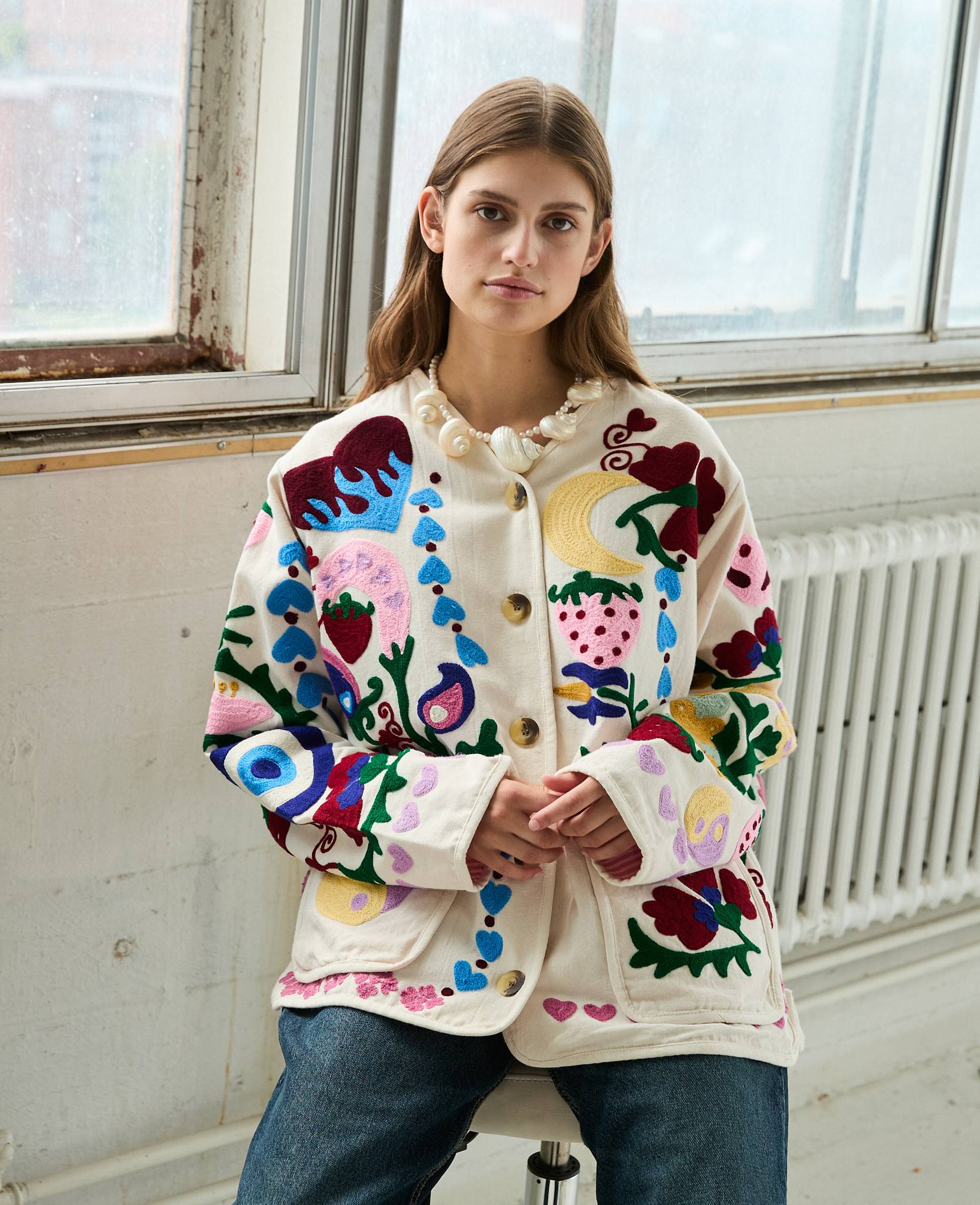 Coming soon-Sissel Edelbo Maggie Jacket - White Rose