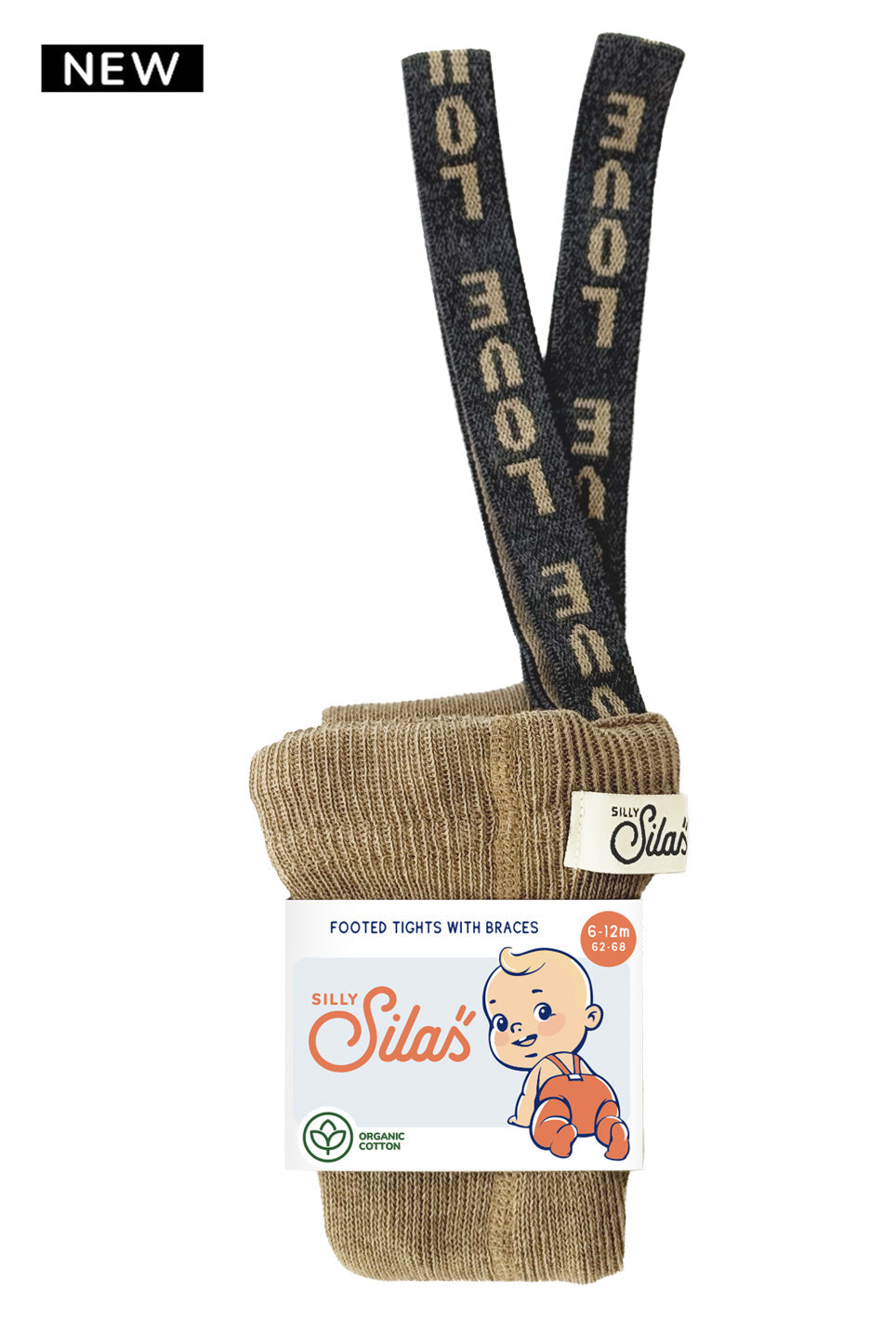 Silly Silas Footed Peanut Blend Patterned — product view