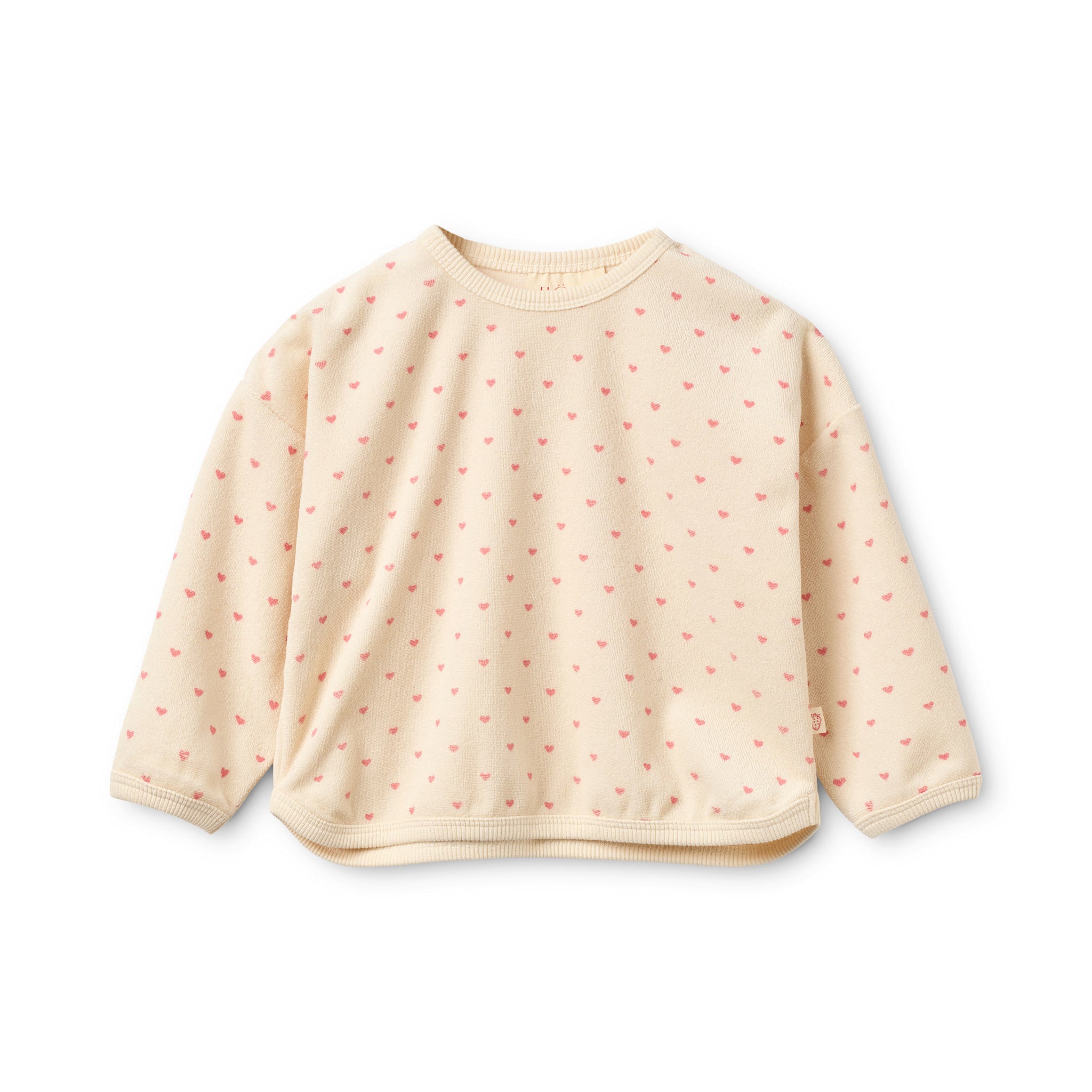 Nohr Sweatshirt - Cream-Pink heart