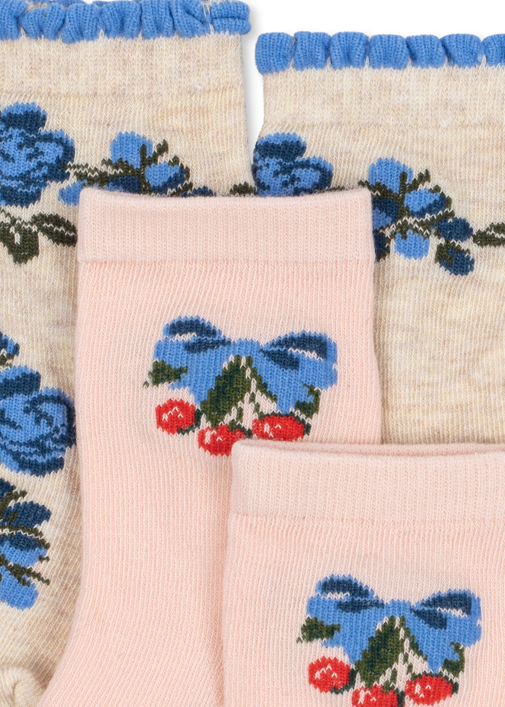Konges Sløjd 2 Pack Jacquard Socks - Amarena/Tramonto
