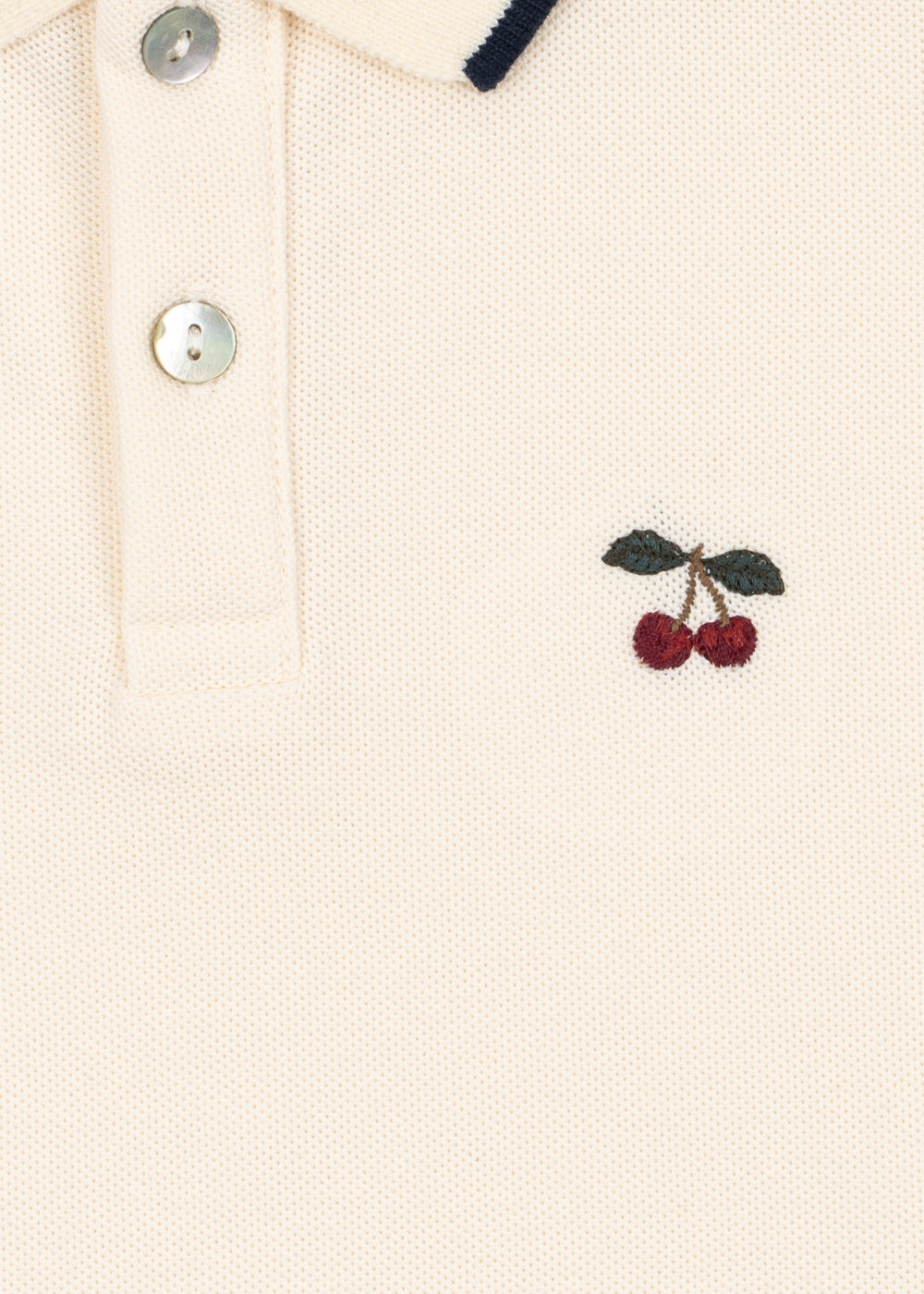 Konges Sløjd FLORITA POLO SHIRT - antique white