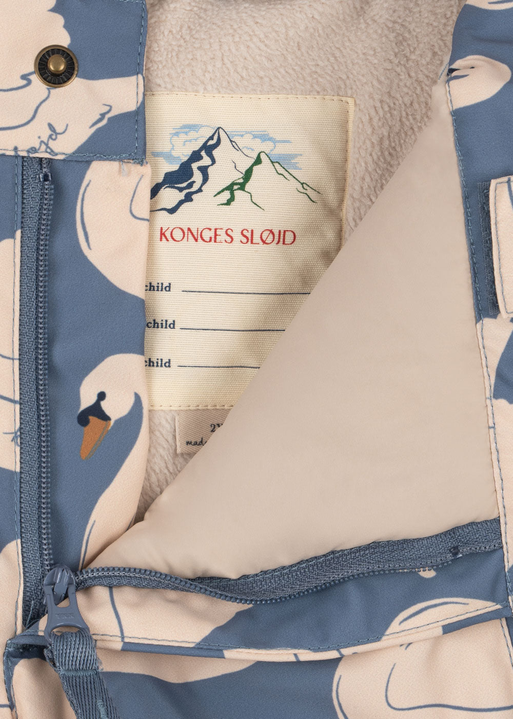 Konges Sløjd Mismou Snow Pants in Swan – leg detail