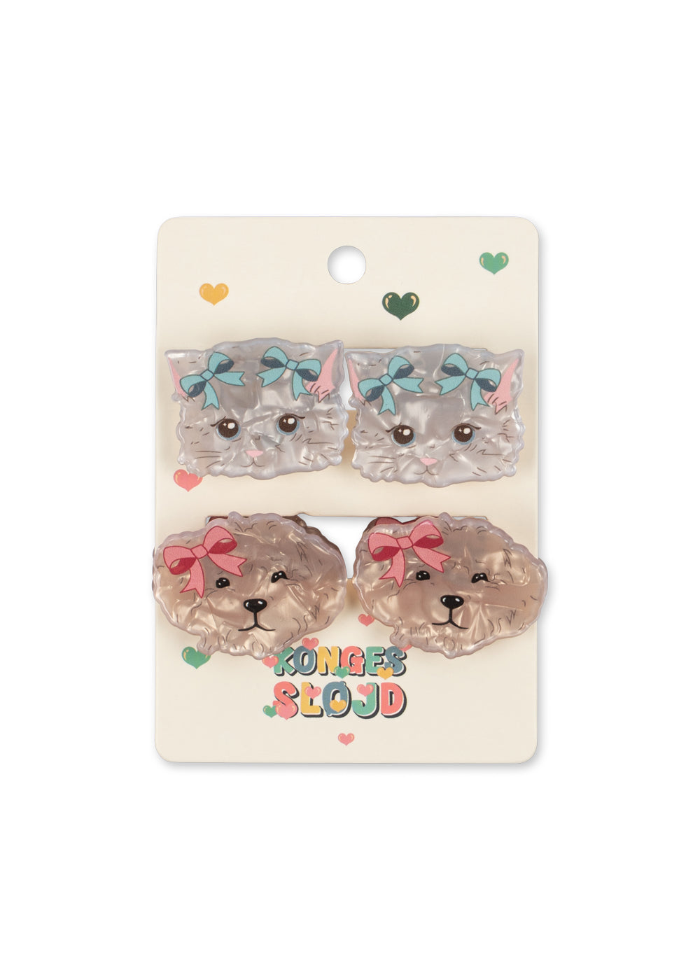 Konges Sløjd 4 Pack Small Hair Claw in Multi