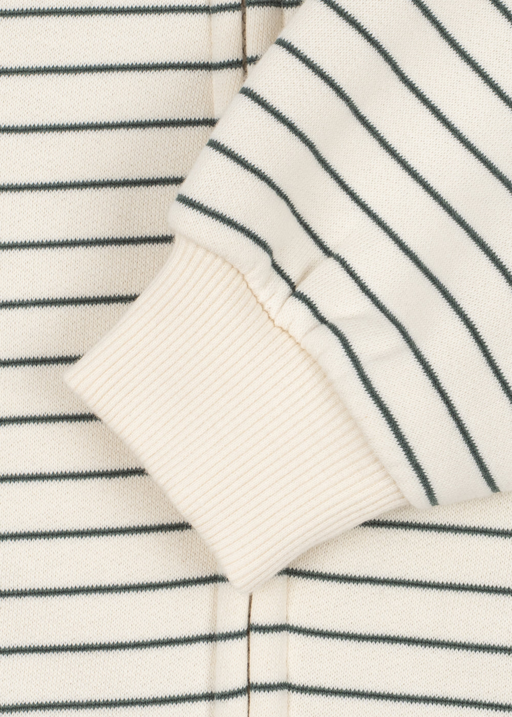 AMIO SWEAT ZIP HOOD OCS - cilantro stripe