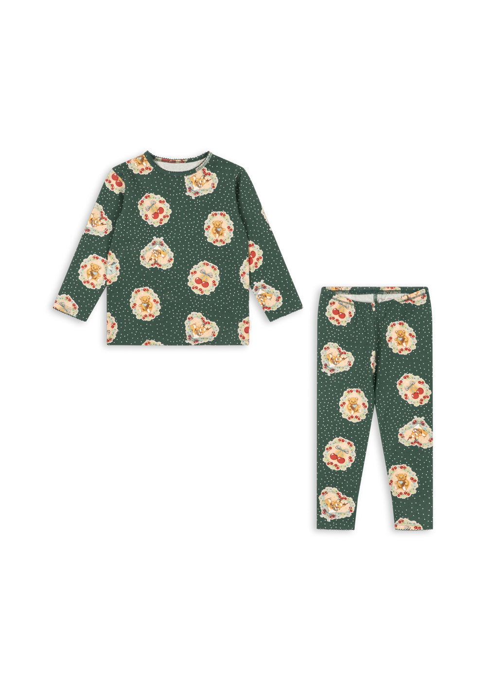 Konges Sløjd Basic Blouse/pants Set - Deer Diary Green by Konges Sløjd