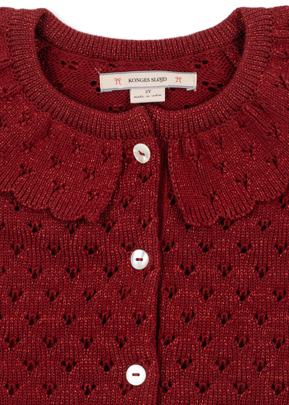 Konges Sløjd Holiday Cardigan - Red Dahlia by Konges Sløjd