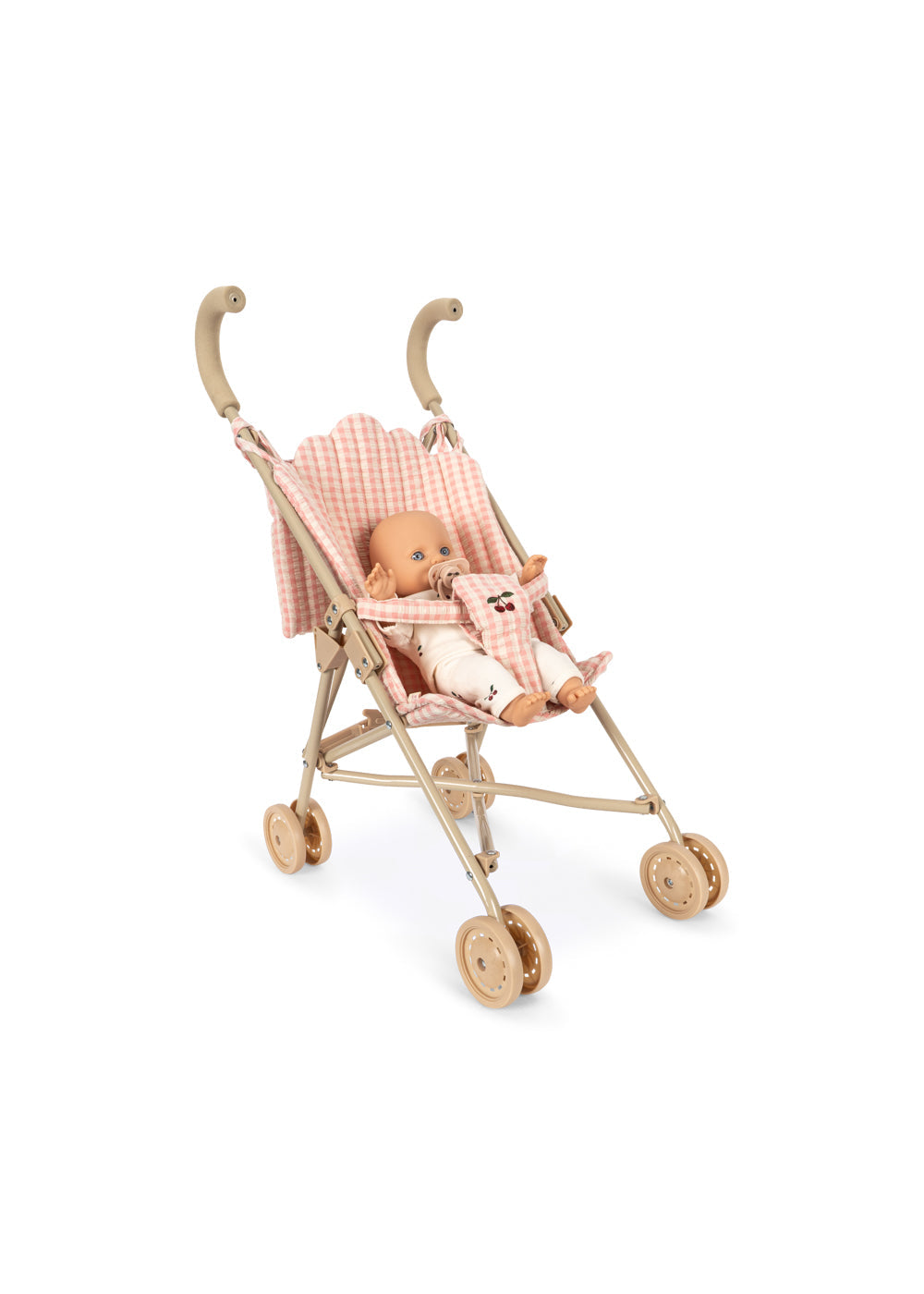Konges Sløjd Poppy Doll Stroller Set - Pink Check by Konges Sløjd