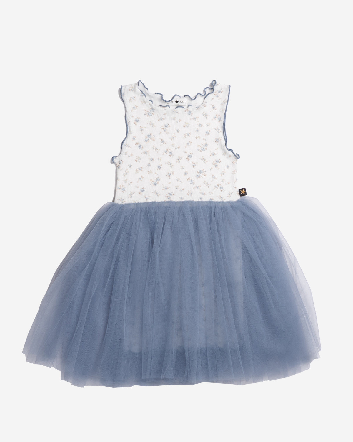 Petite Hailey Grace Floral Tutu Dress-Blue