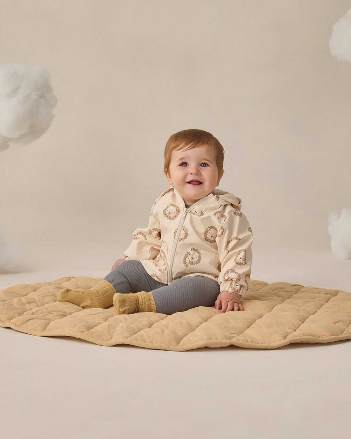 Quincy Mae Rain Coat Lions