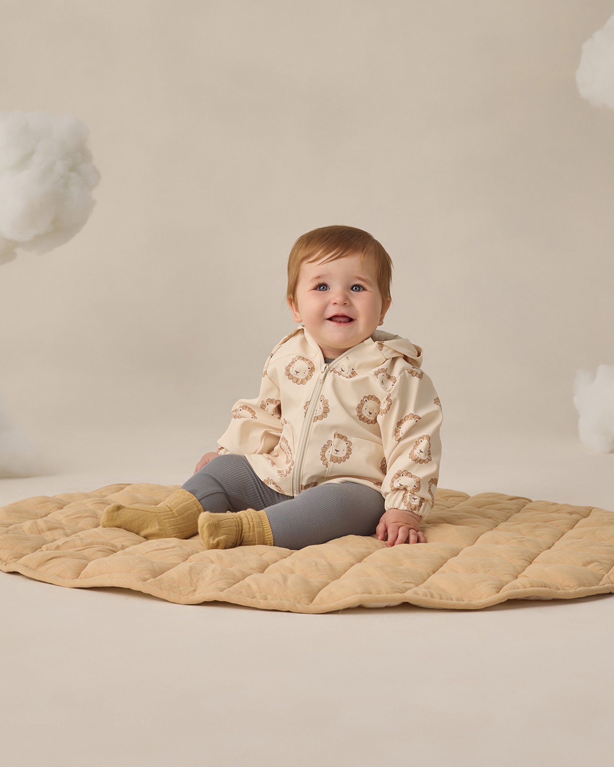 Quincy Mae Rain Coat Lions