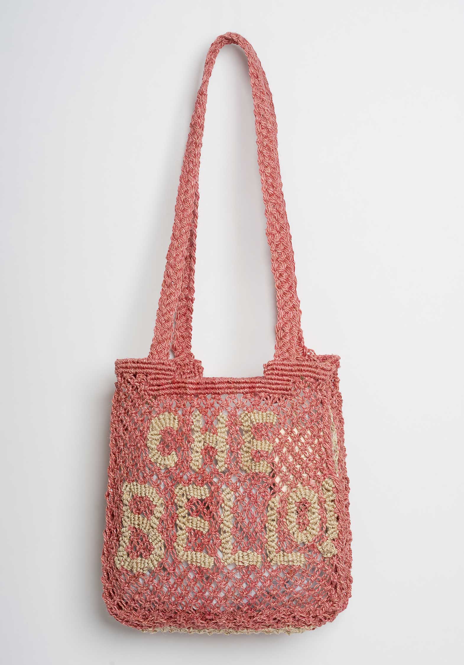 The Jacksons Cara Che Bello Jute Bag - Berry