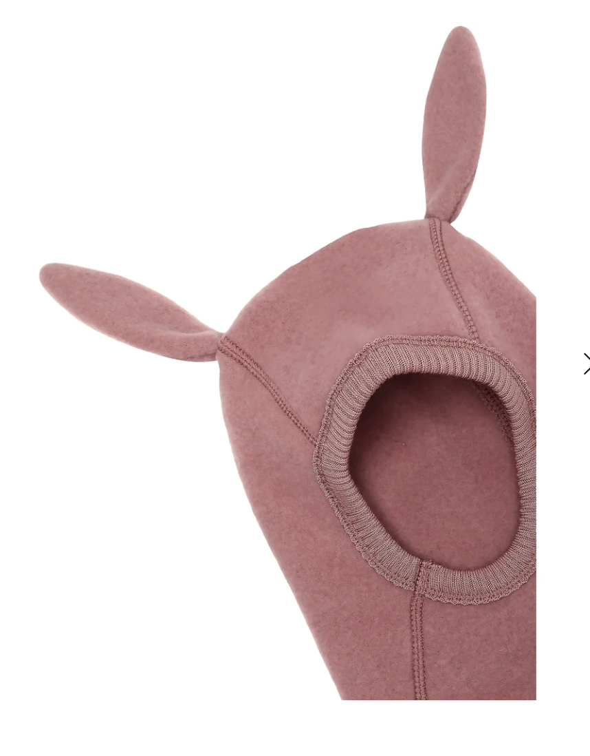 Huttelihut Bunny Ears Cotton Fleece Balaclava - Burlwood