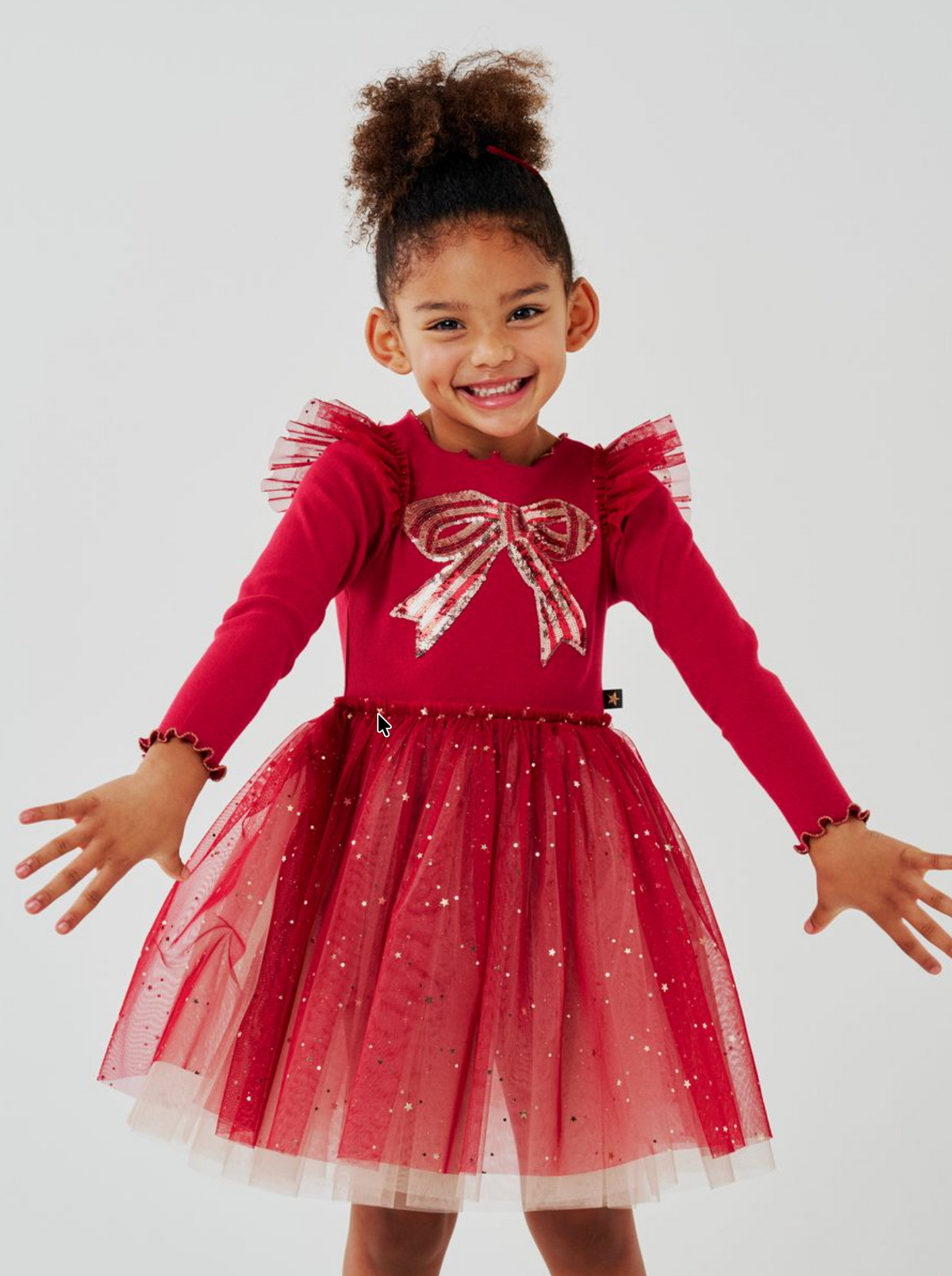 Petite Hailey Holiday Bow Tutu - Red