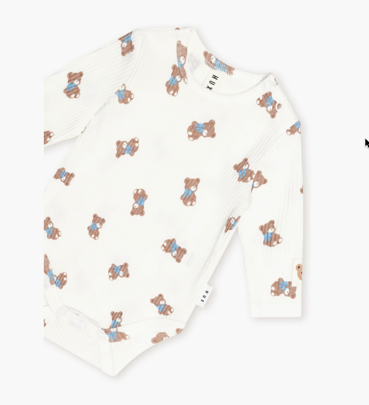 Huxbaby Tumbling Bow Hux Long Sleeve Bodysuit - Almond Milk