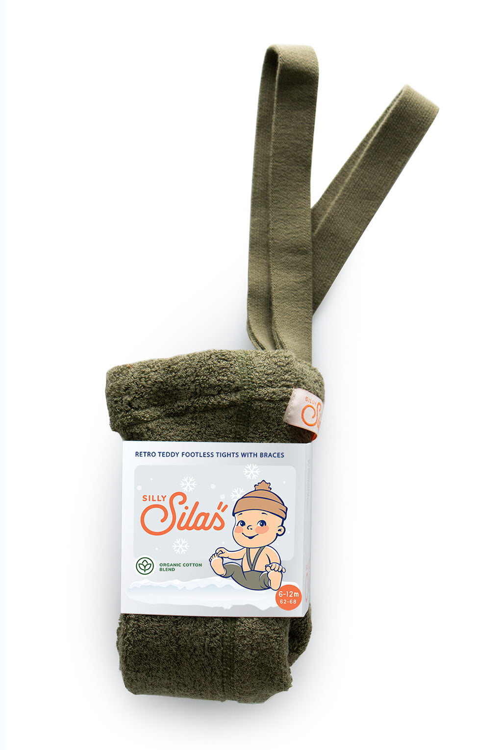 Silly Silas Teddy Olive Footless