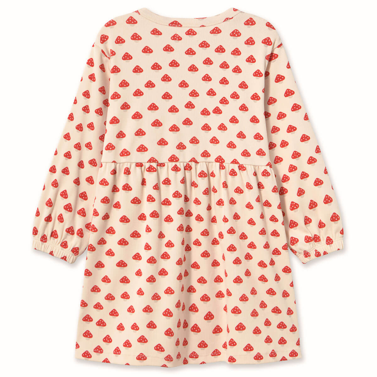 Tinycottons Mini Mushrooms Rib Dress in Ivory